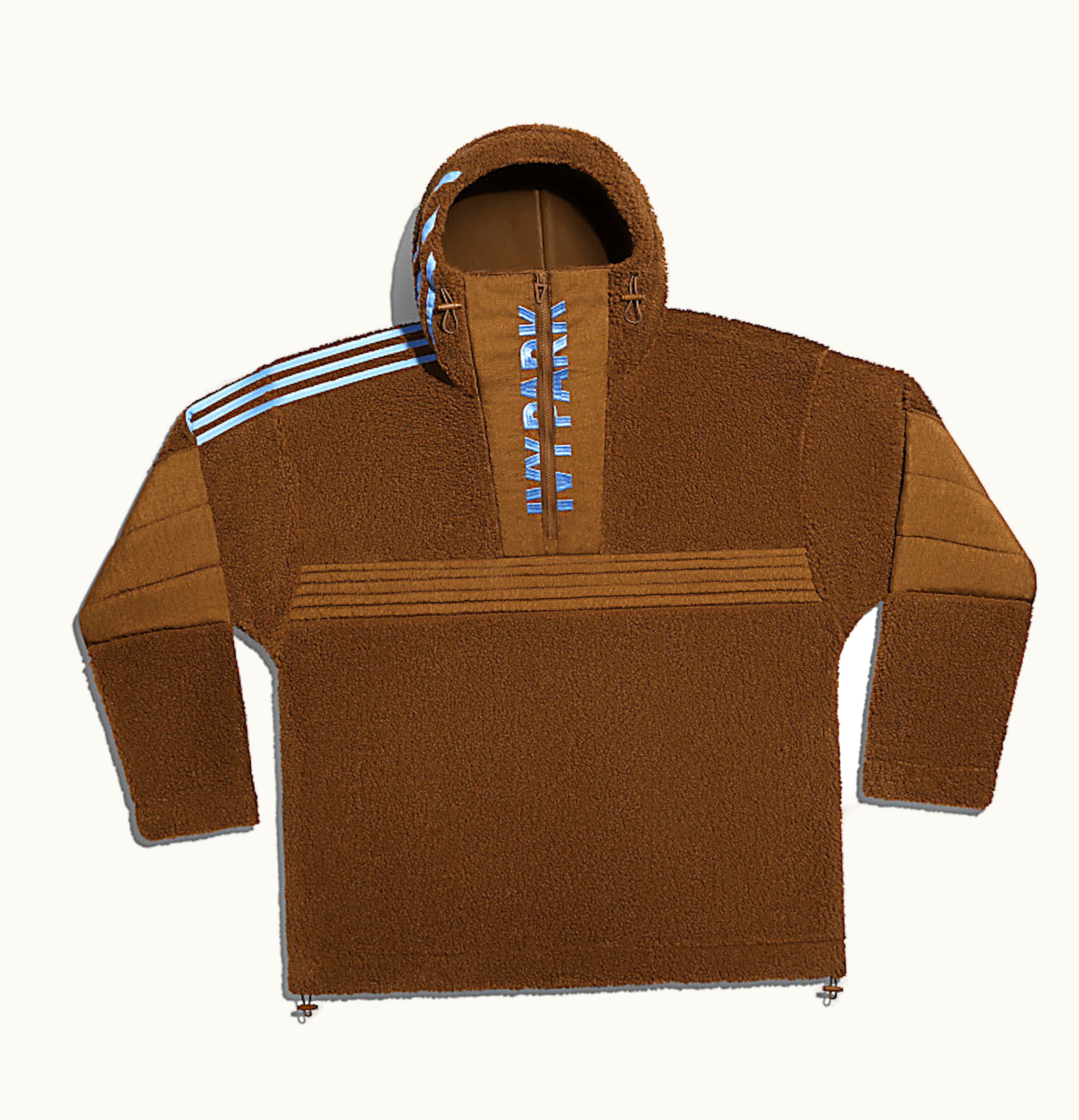 Adidas adidas Ivy Park 1 2 Zip Branded Teddy Jacket All Gender Wild Brown