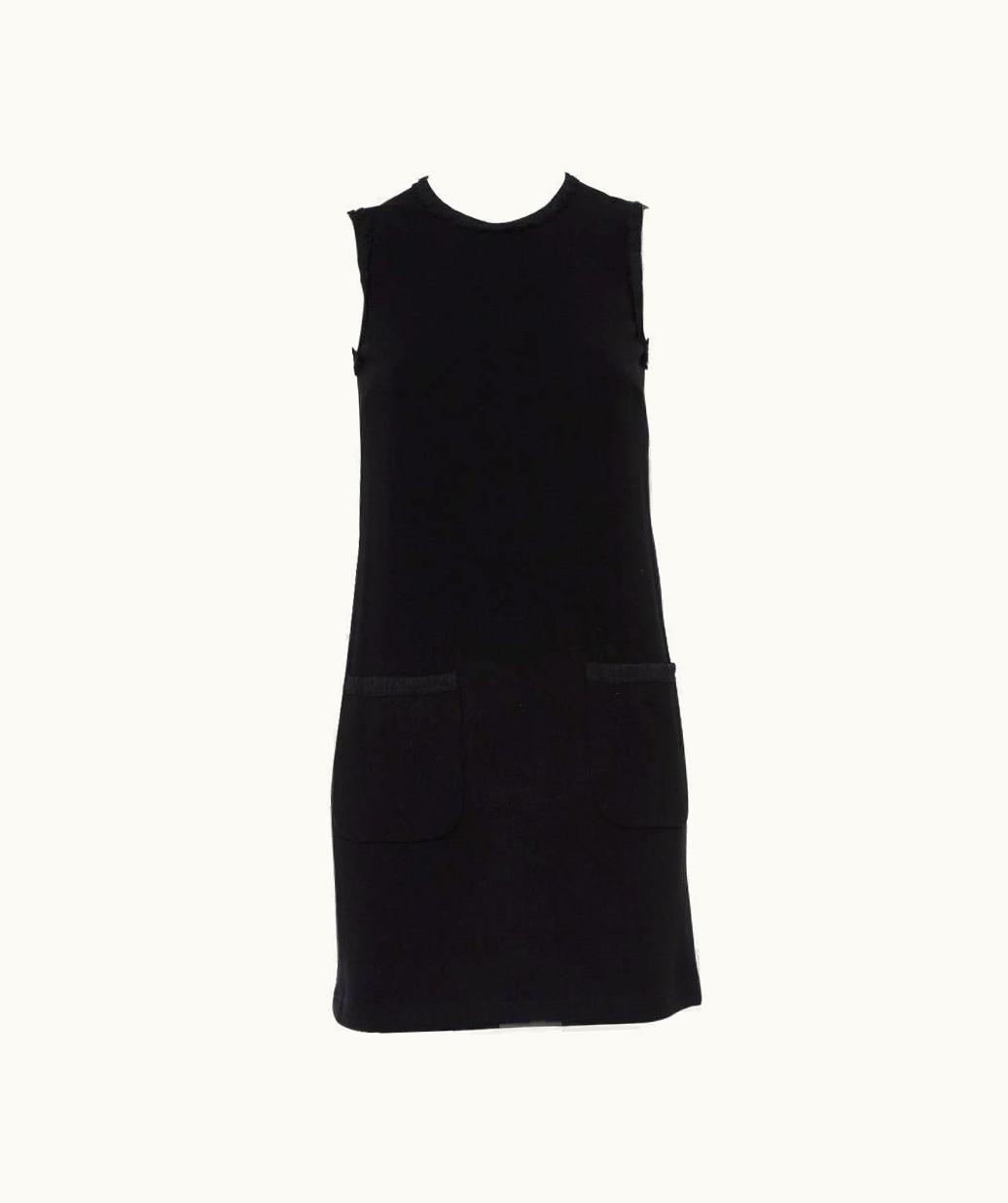 Dolce & Gabbana Dolce & Gabbana Black Crepe Sleeveless Shift Dress