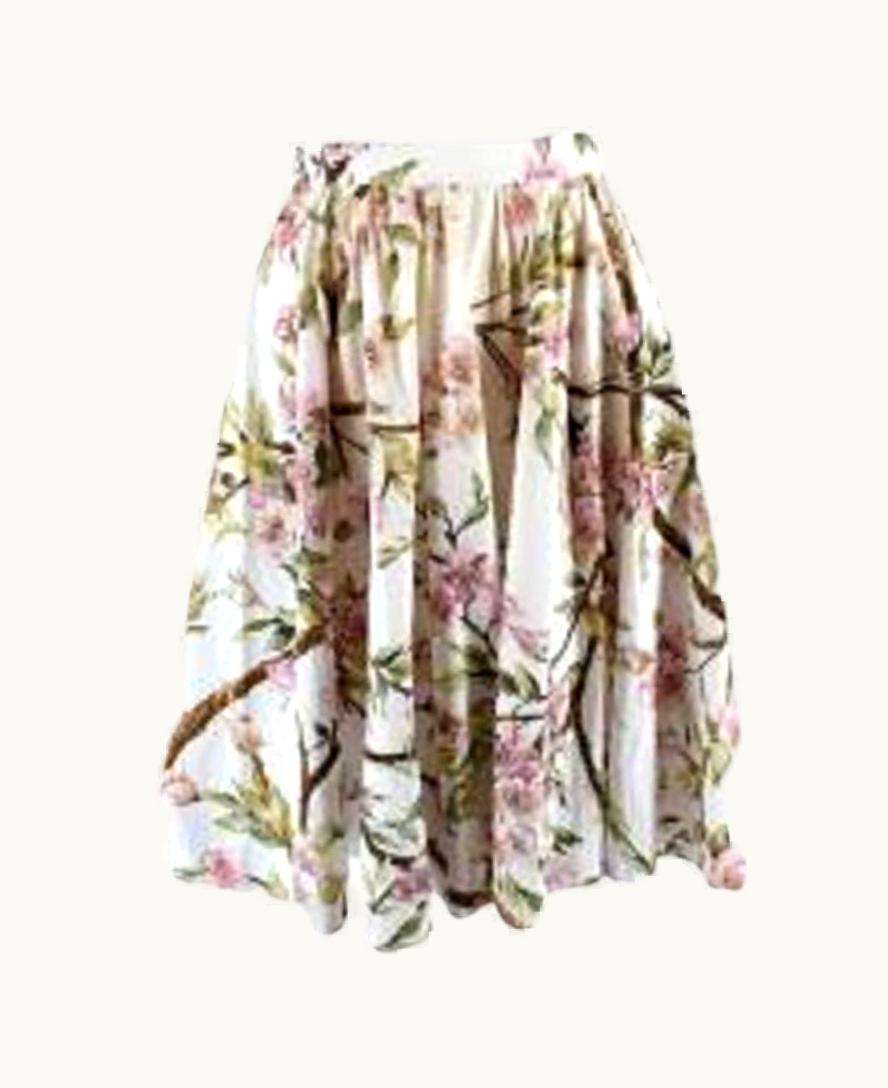 Dolce & Gabbana Dolce & Gabbana White Floral Print A-Line Skirt UZ0608575