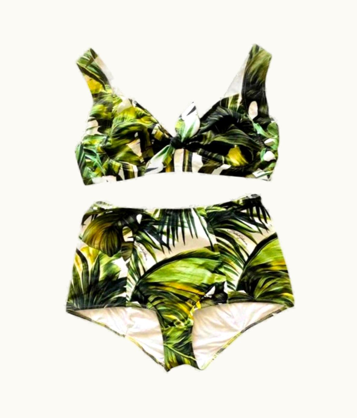 Dolce & Gabbana Dolce & Gabbana Tropical Jungle Print Hotpants Swimsuit Swimwear