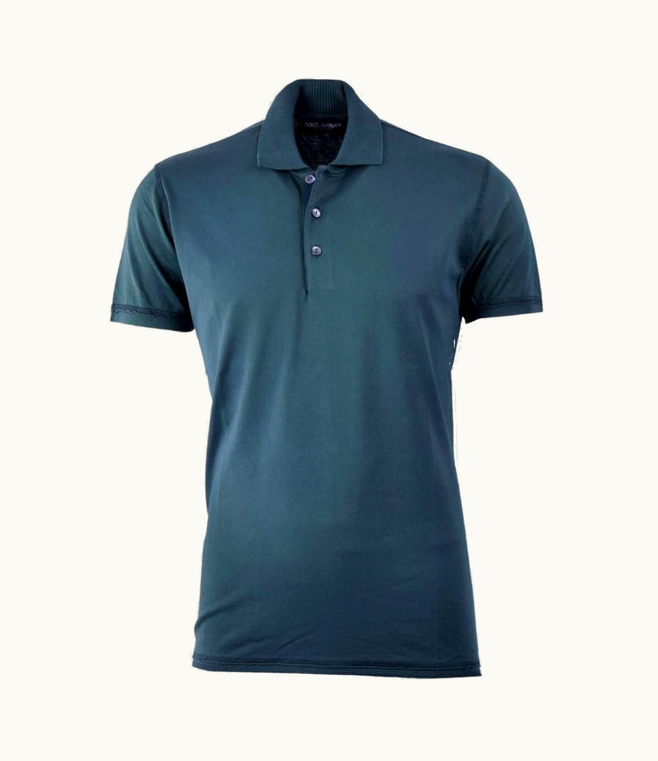 Dolce & Gabbana Dolce & Gabbana - Cotton Logo Polo Shirt Green
