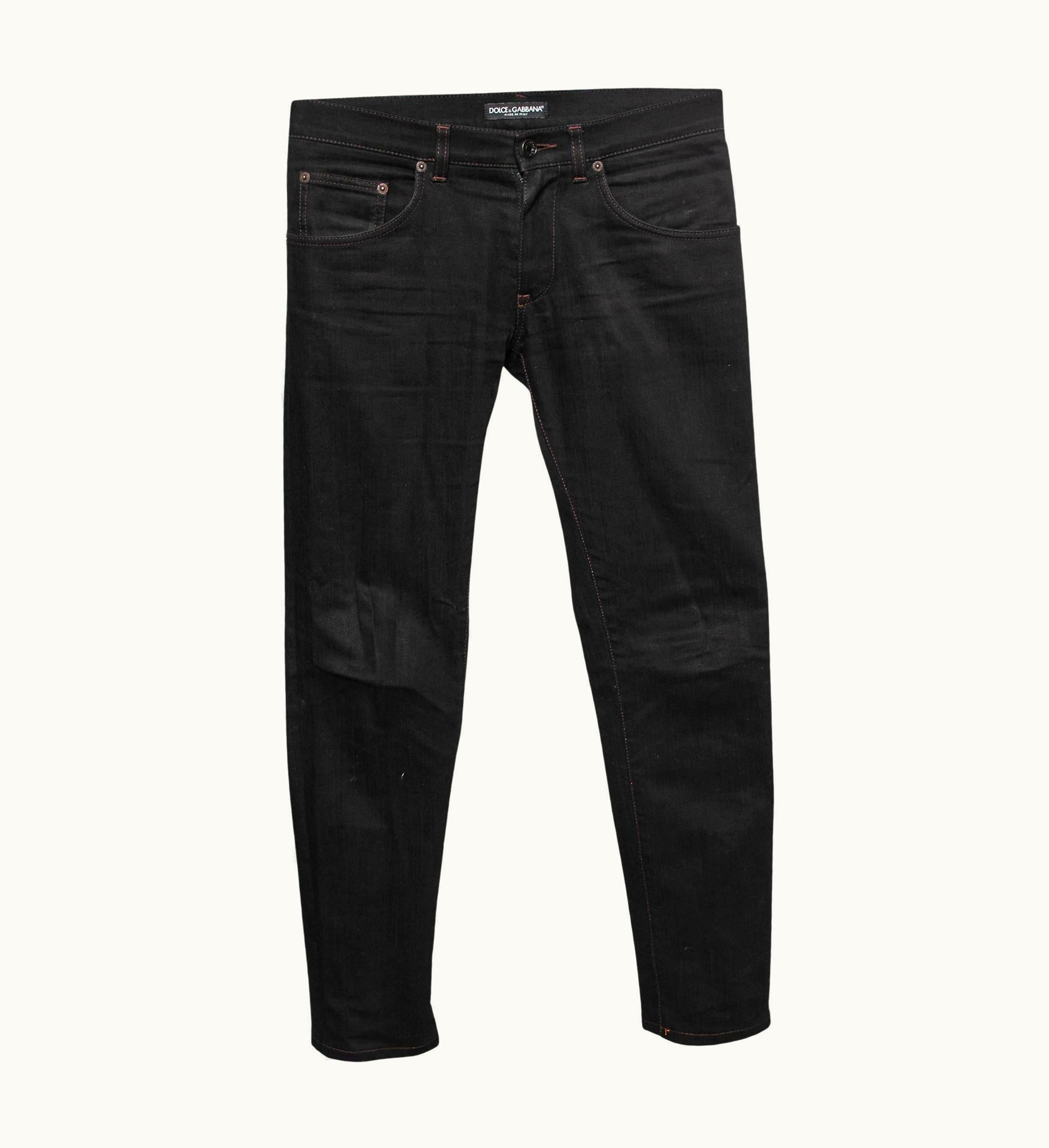 Dolce & Gabbana Dolce & Gabbana Black Denim Fit 14 Jeans