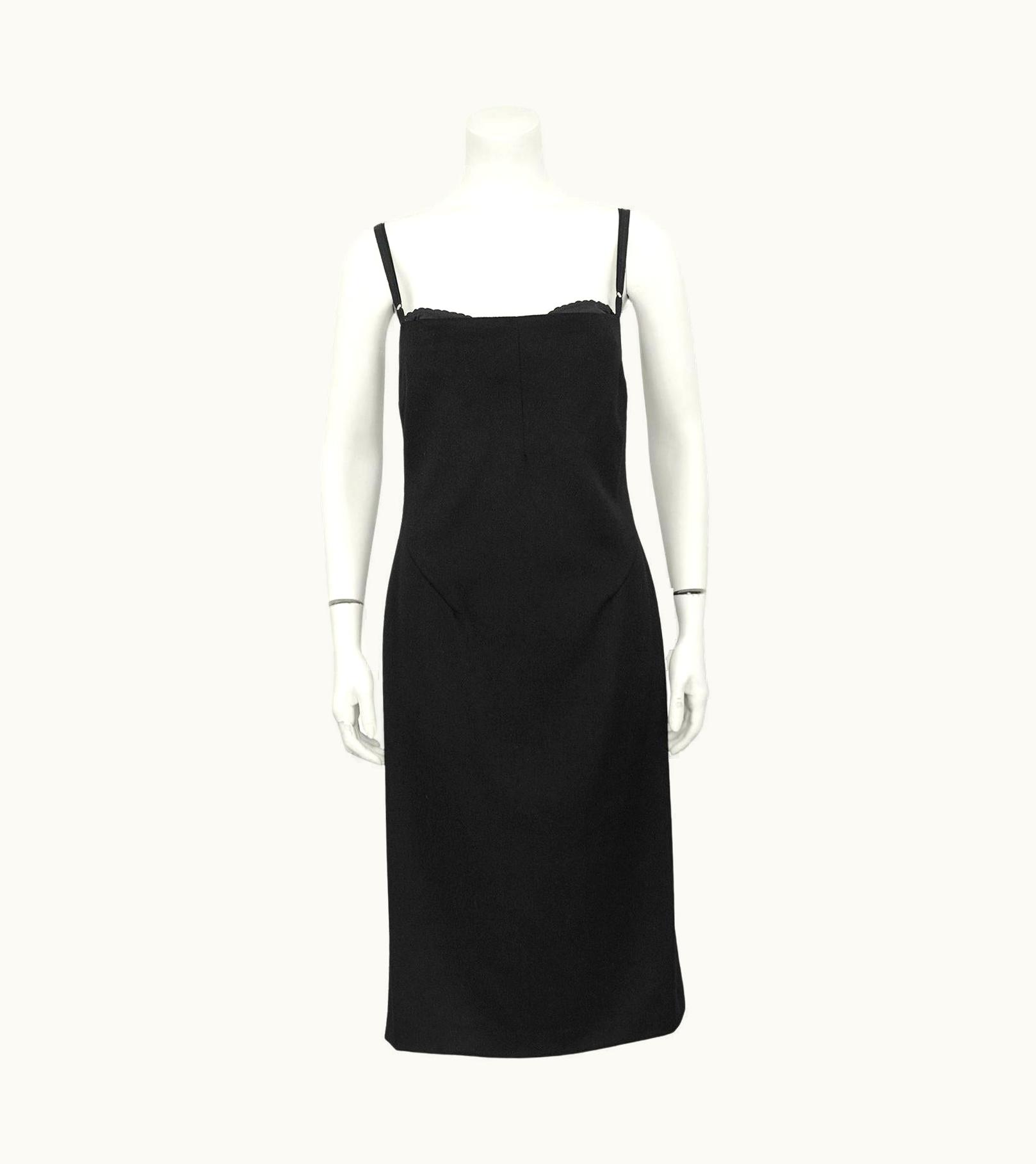Dolce & Gabbana 1990s Dolce And Gabbana Black Cashmere Cocktail Dress