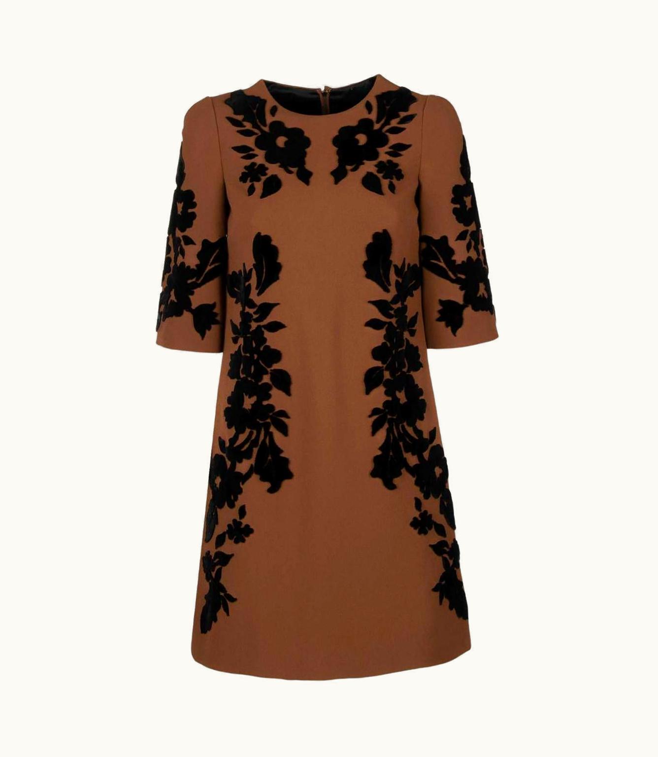 Dolce & Gabbana Dolce & Gabbana - Baroque Embroidery Dress Brown It UZ0608662