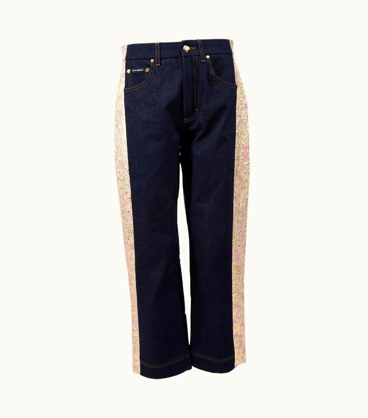 Dolce & Gabbana Dolce & Gabbana Women' Jeans With Floral Side Panels