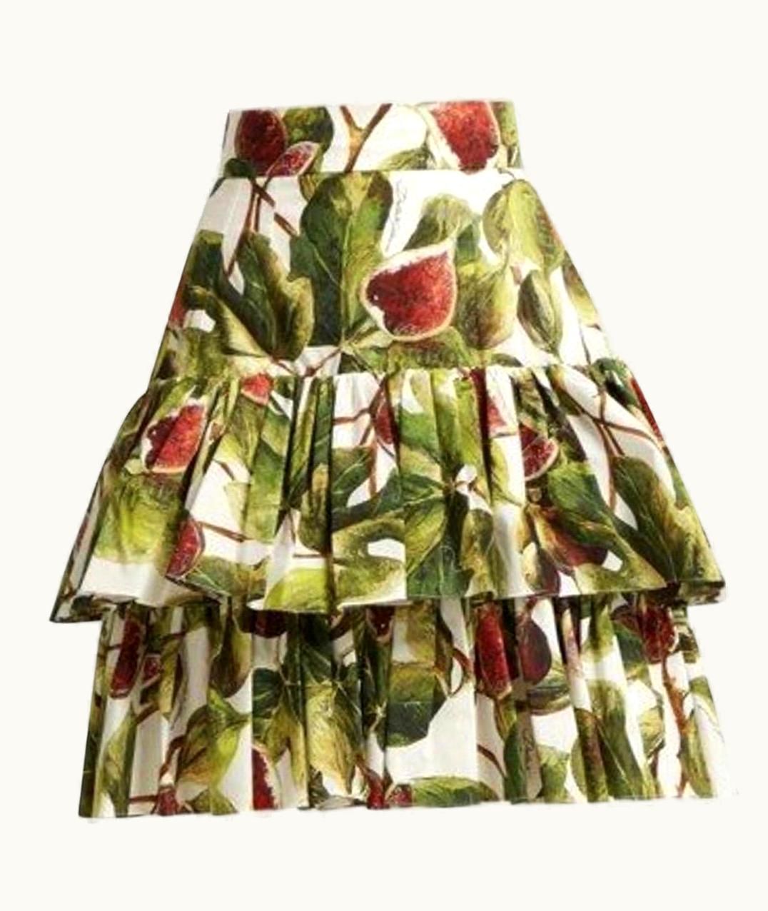 Dolce & Gabbana Dolce & Gabbana Cotton Multicolour Fig Printed Sicilian Skirt UZ0608676