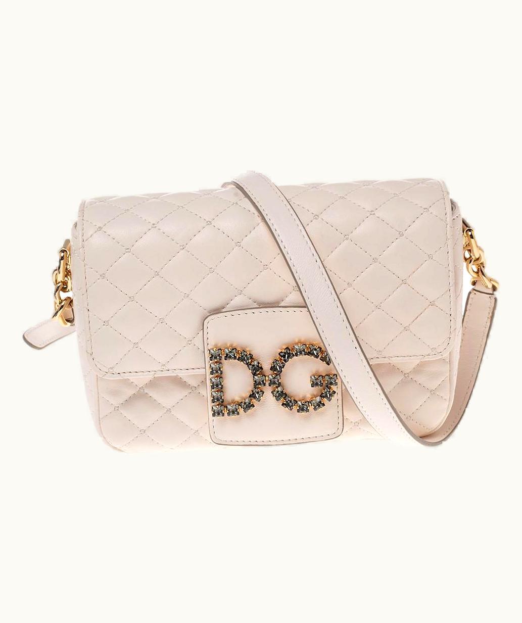Dolce & Gabbana Dolce & Gabbana White Quilted Leather Millennials Shoulder Bag