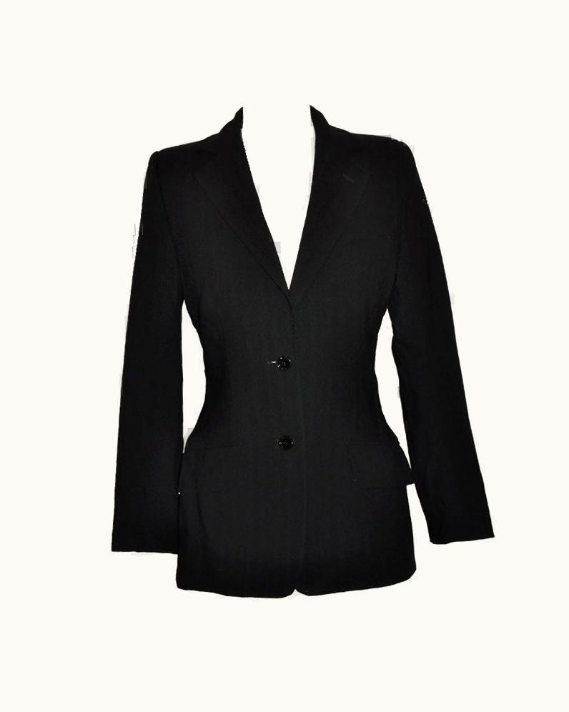 Dolce & Gabbana Dolce & Gabbana Black And Black Stripe Wool Jacket