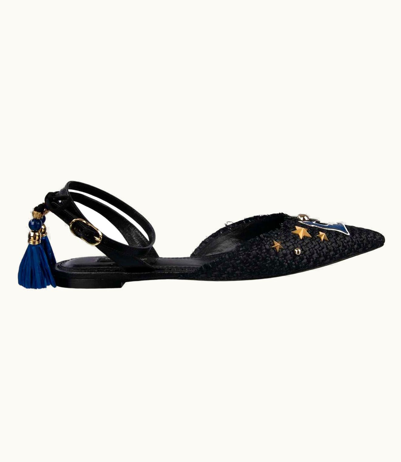Dolce & Gabbana Dolce & Gabbana - Studded Slingbacks Bellucci Black Eur UZ0608721