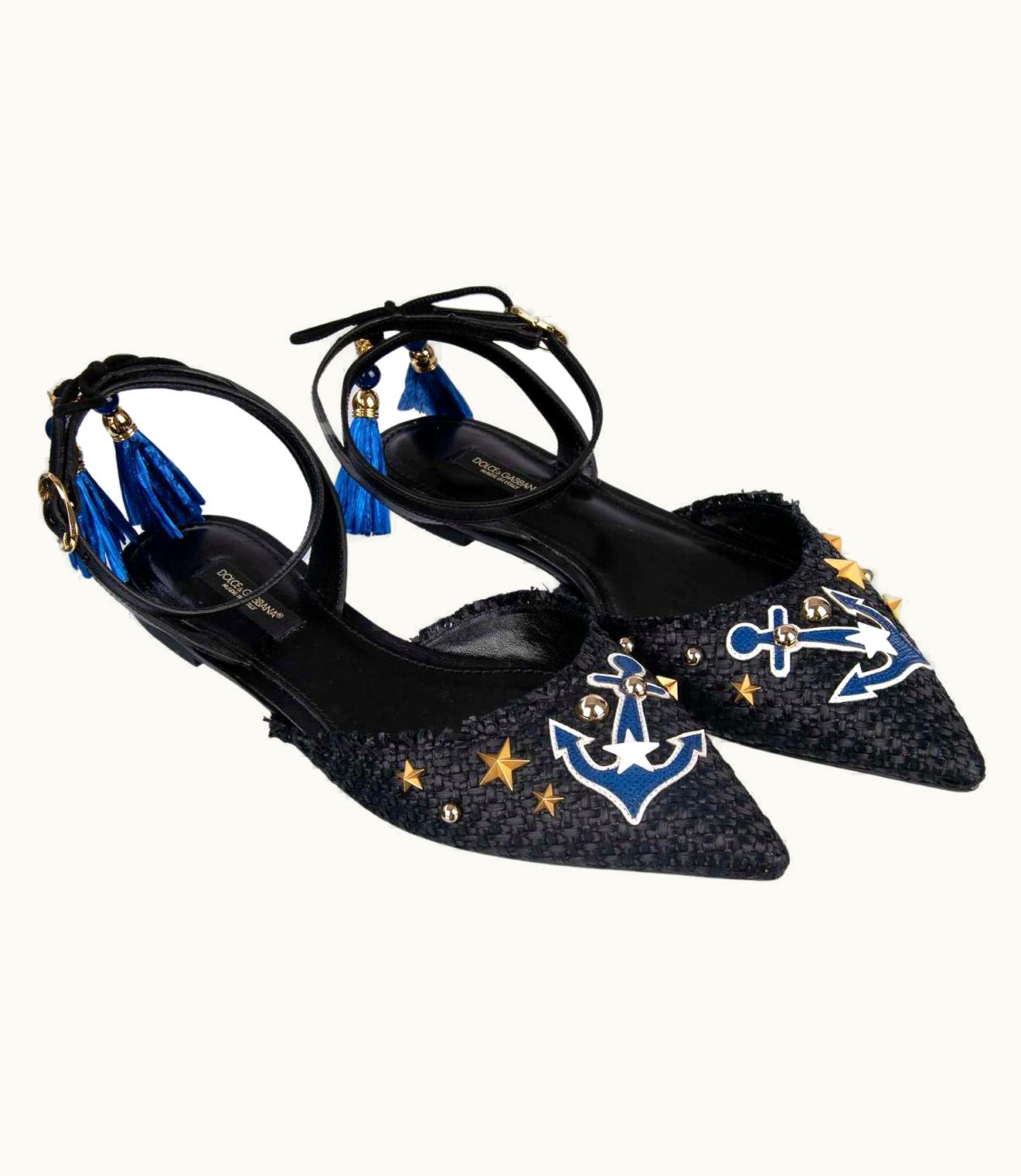 Dolce & Gabbana Dolce & Gabbana - Studded Slingbacks Bellucci Black Eur UZ0608725