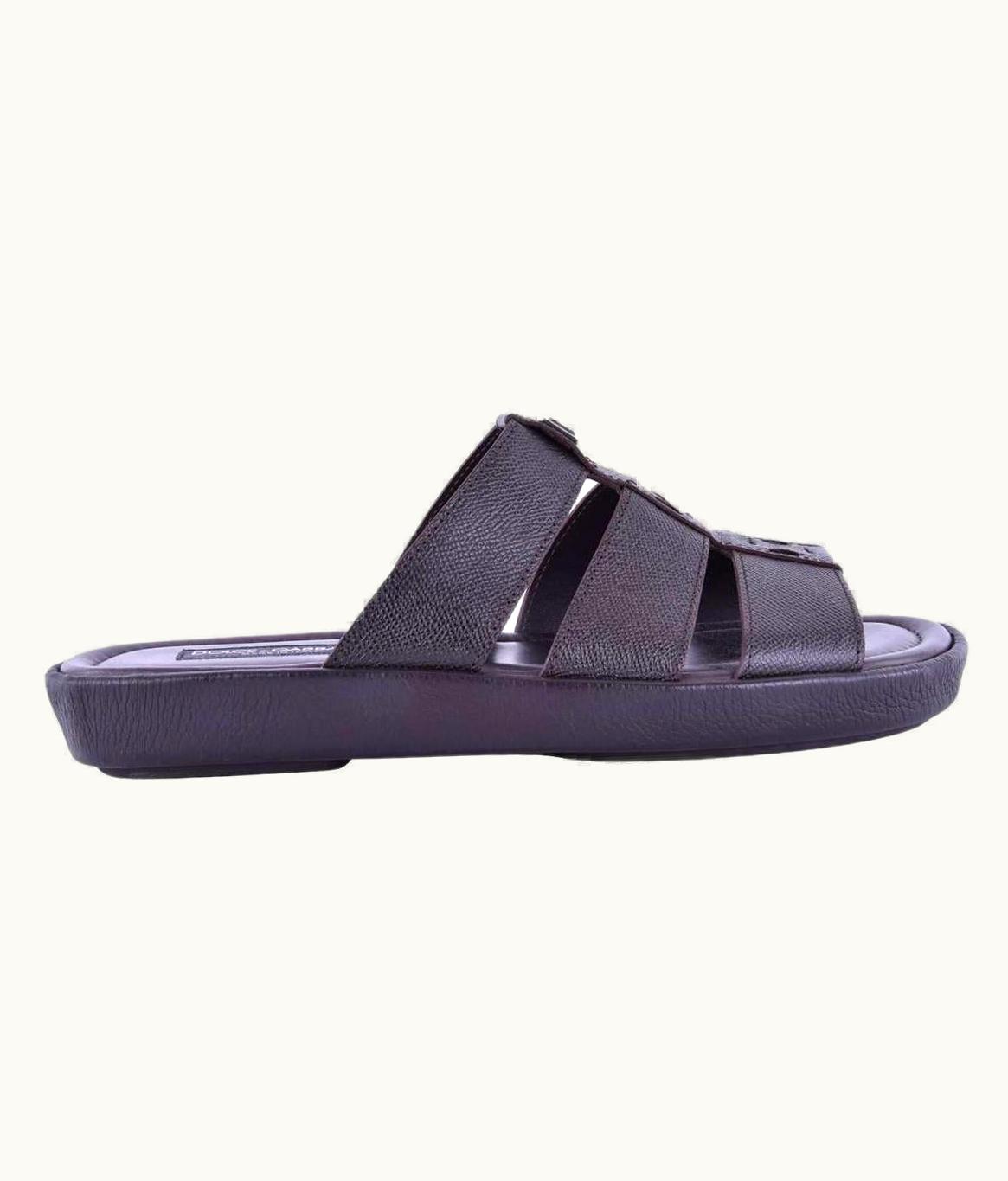 Dolce & Gabbana Dolce & Gabbana - Dauphine Leather Sandals Brown UZ0608776