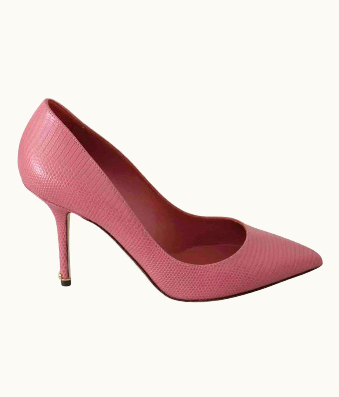 Dolce & Gabbana Dolce & Gabbana Pink Leather Pointed Toes Heels Pumps Shoes
