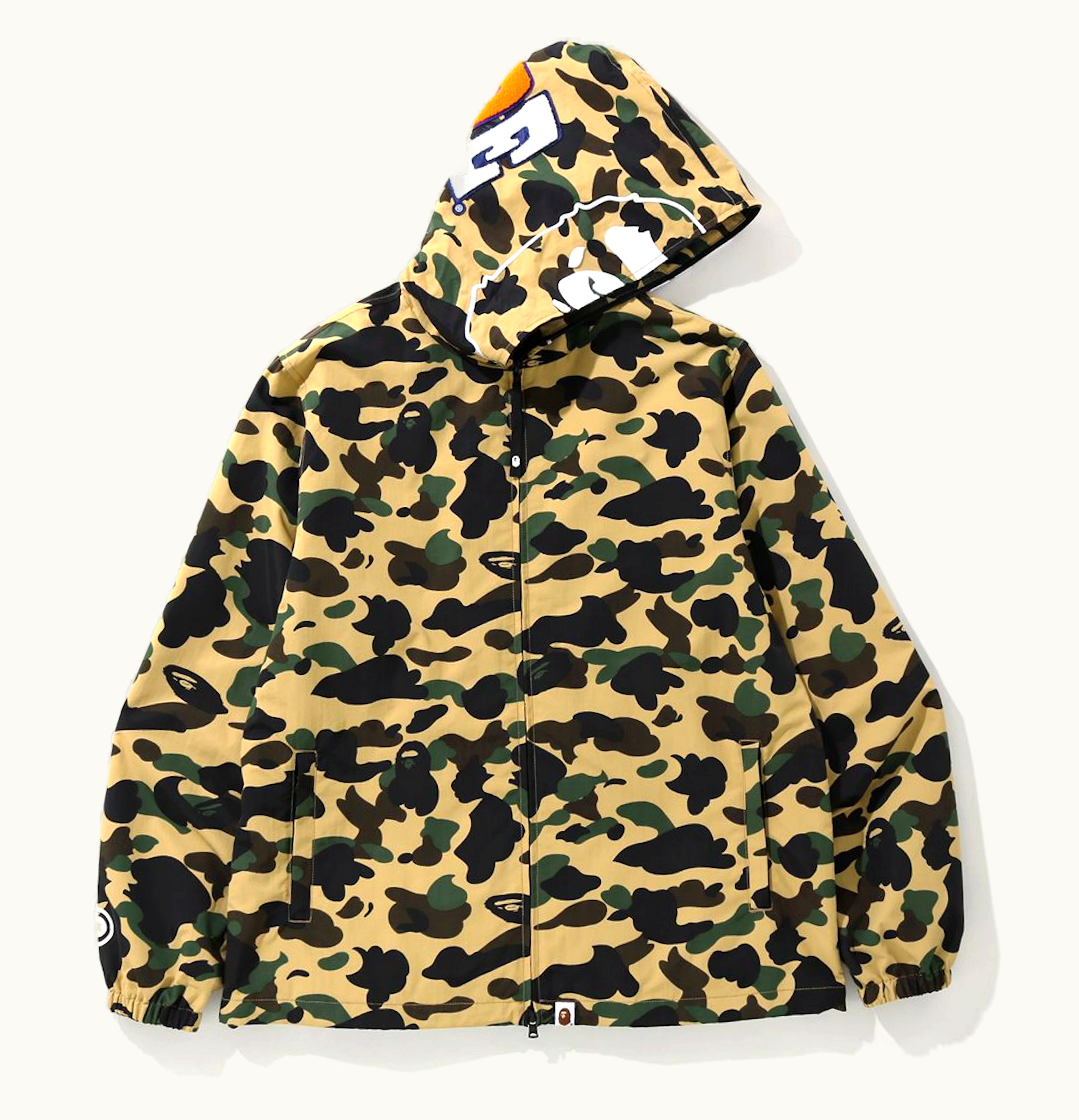 BAPE BAPE 1st Camo 2nd Ape Full Zip Hoodie Jacket Yellow