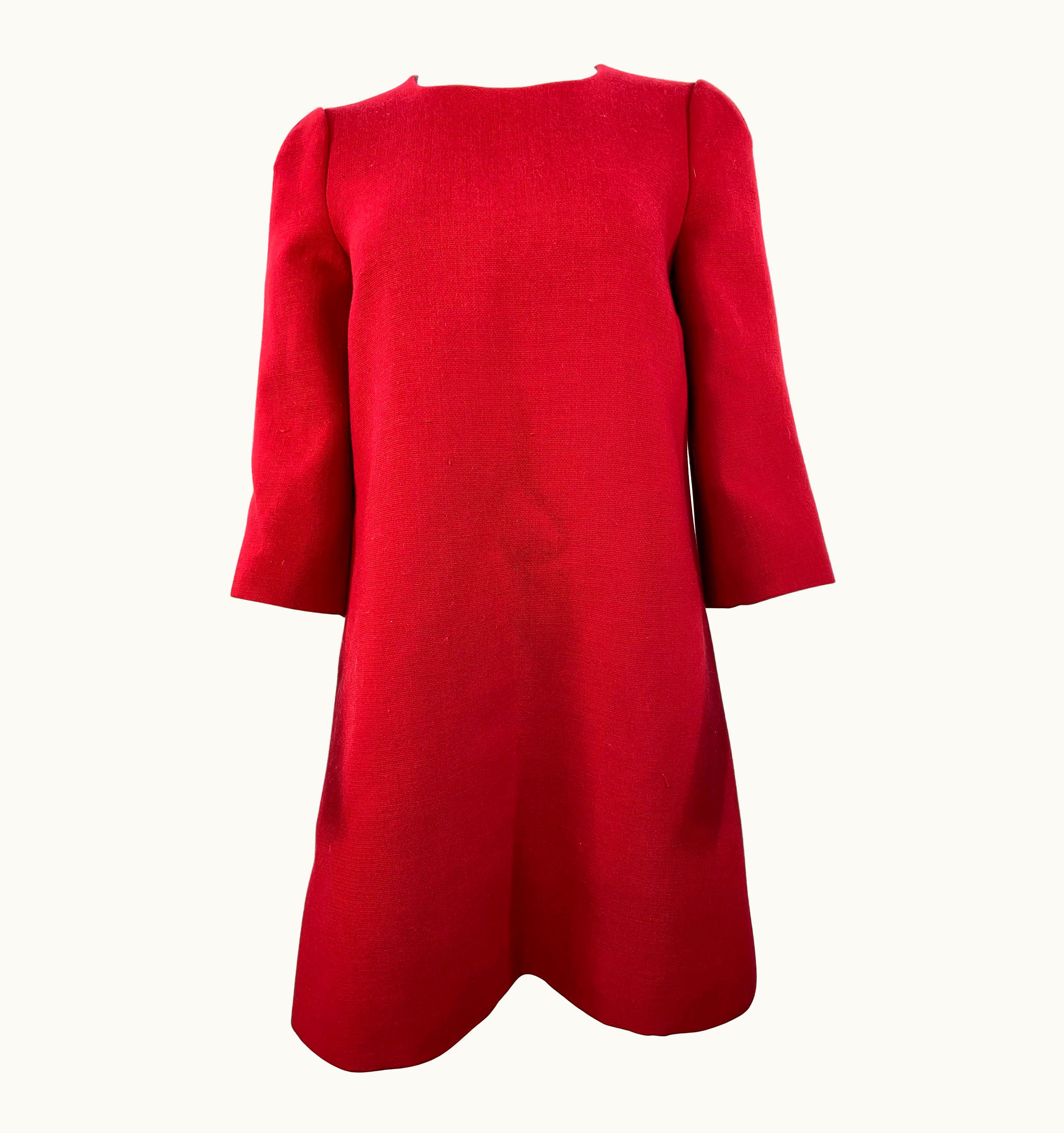 Dolce & Gabbana Dolce & Gabbana Red Wool Mini Dress