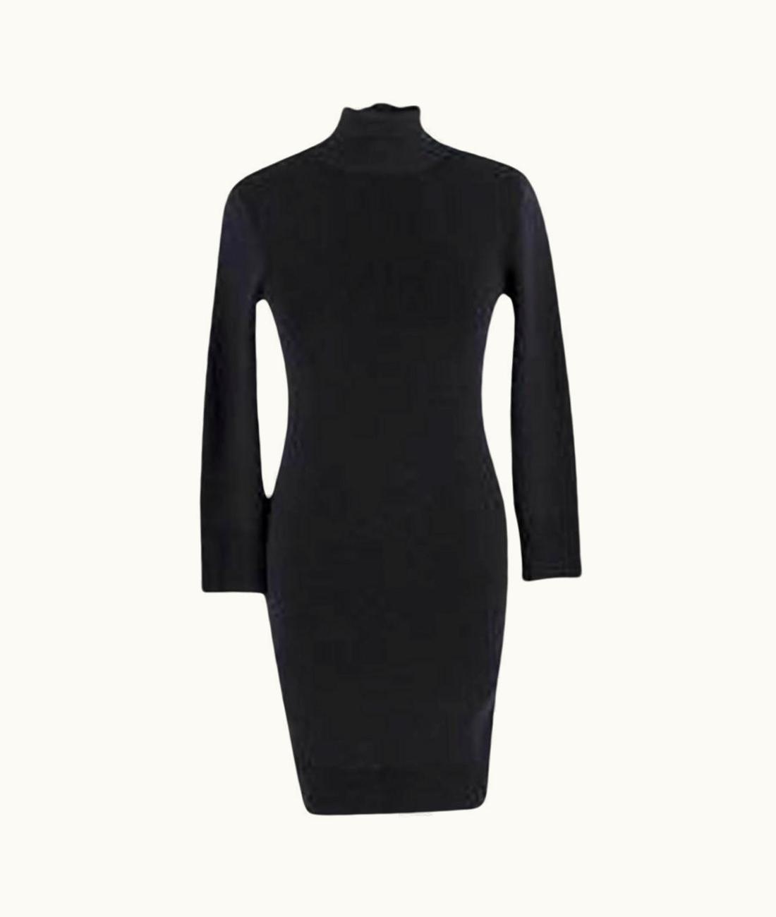 Dolce & Gabbana Dolce & Gabbana Black Knit High Neck Backless Dress UZ0608928