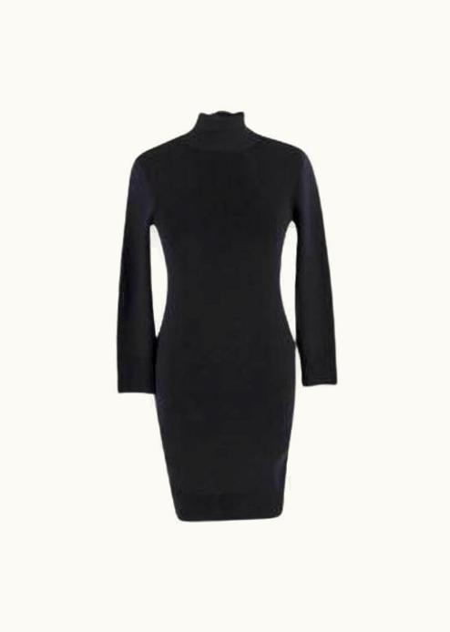 Dolce & Gabbana Dolce & Gabbana Black Knit High Neck Backless Dress UZ0608934