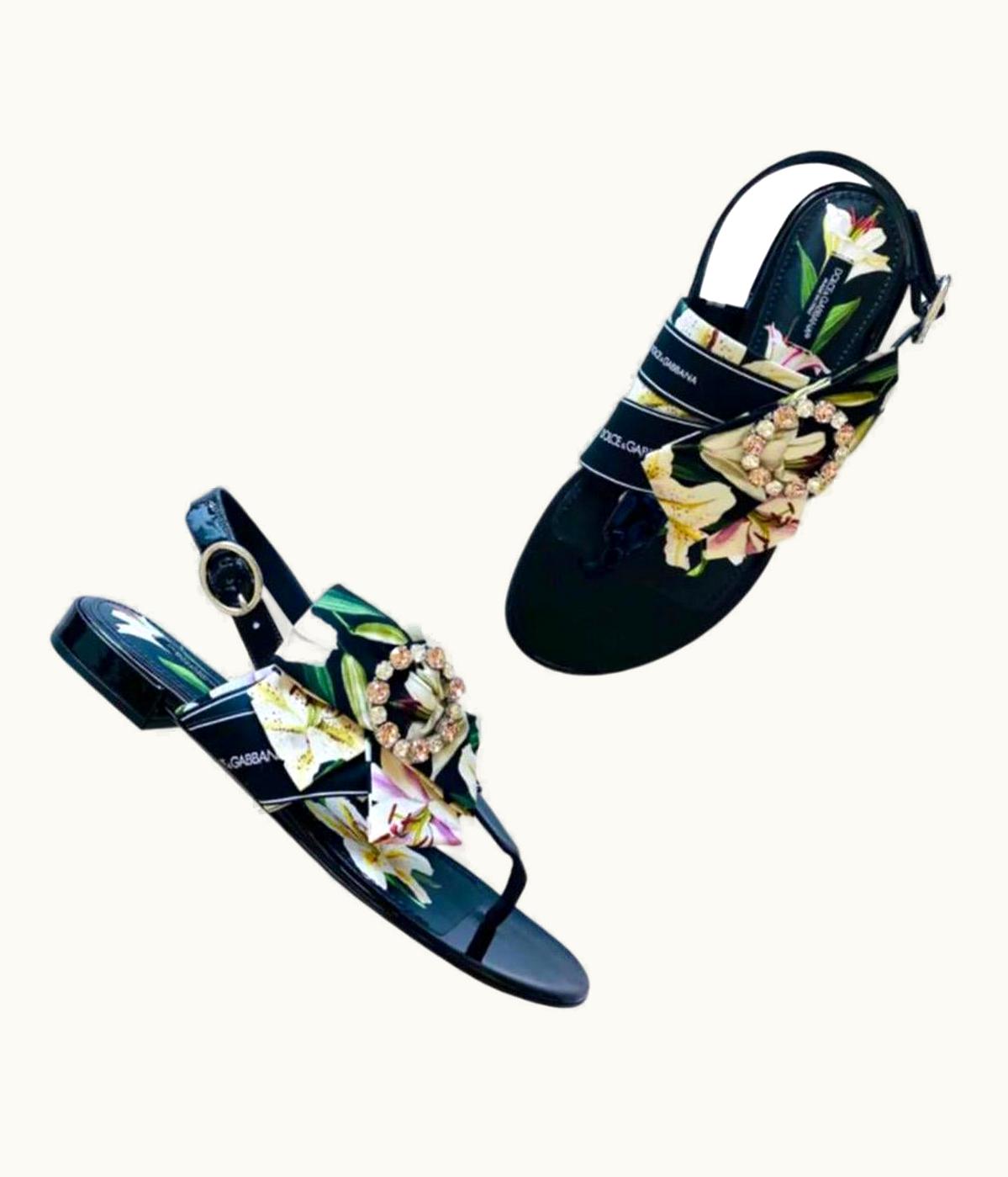 Dolce & Gabbana Dolce & Gabbana Soft Floral Sandals Flip Flops Shoes