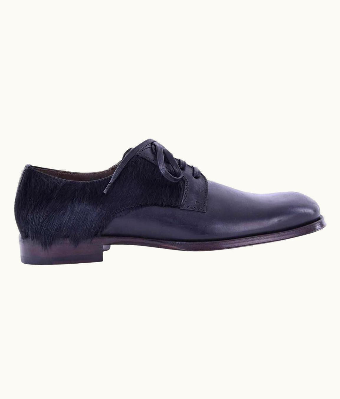 Dolce & Gabbana Dolce & Gabbana - Fur Derby Shoes Sassari Black