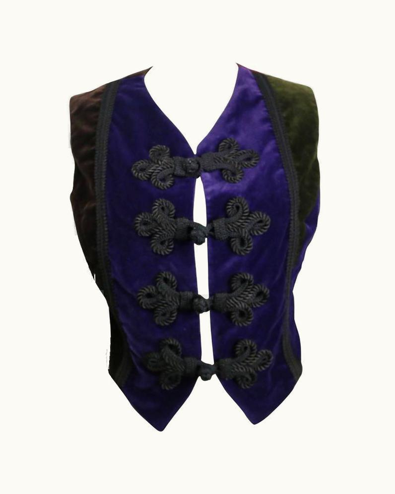 Dolce & Gabbana Dolce And Gabbana Colour Blocking Velvet Vest With Knot