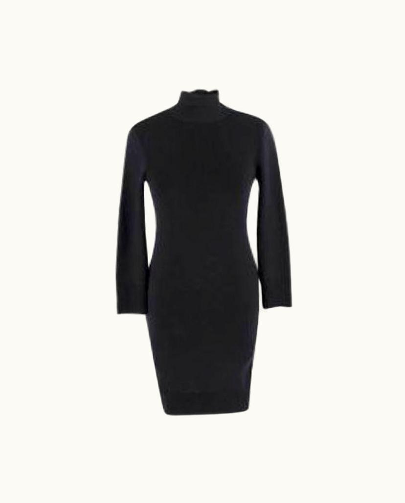Dolce & Gabbana Dolce & Gabbana Black Knit High Neck Backless Dress UZ0608967