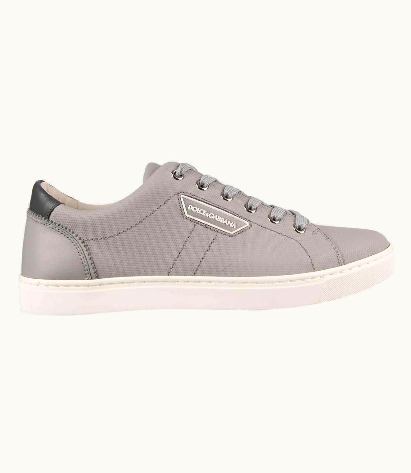 Dolce & Gabbana Dolce & Gabbana - Leather Logo Sneakers London Gray