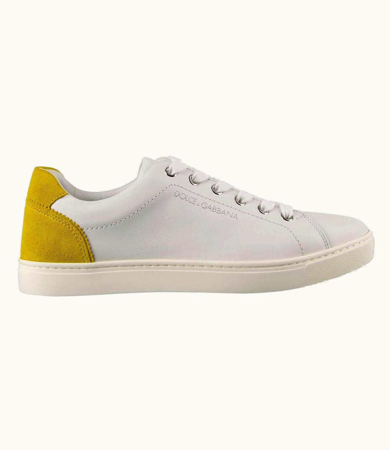Dolce & Gabbana Dolce & Gabbana - Leather Sneakers London White Yellow Eur
