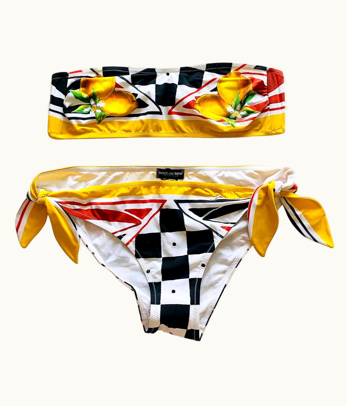 Dolce & Gabbana Dolce & Gabbana Lemon Sicily Caretto Multicolour Bikini Set Swimwear UZ0609050