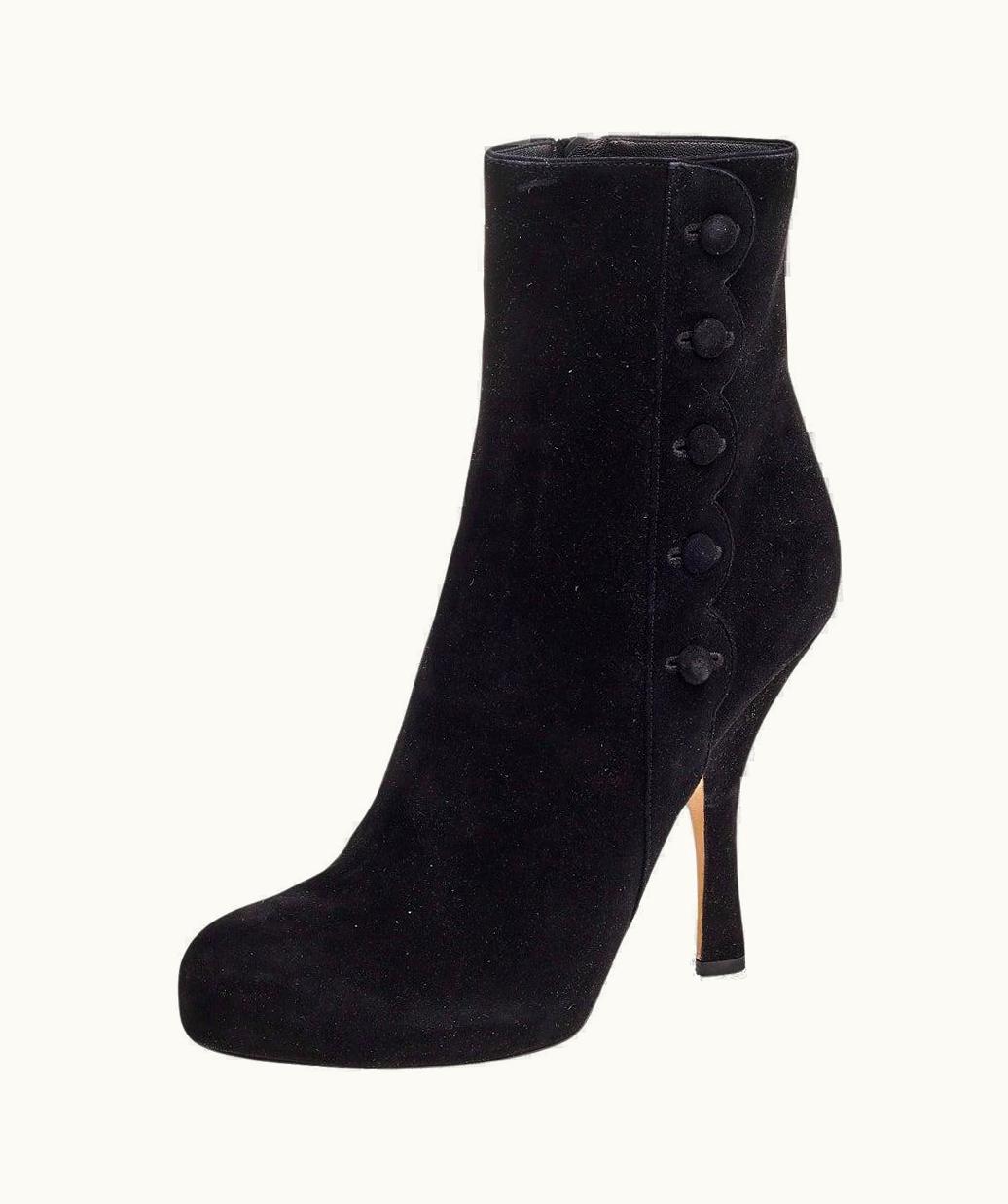 Dolce & Gabbana Dolce & Gabbana Black Suede Ankle Length Boots