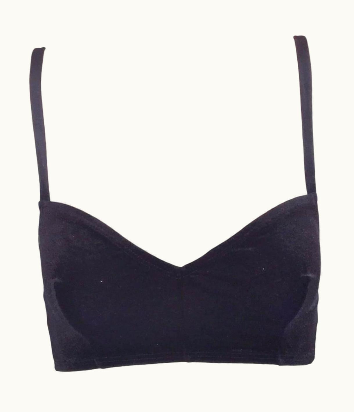 Dolce & Gabbana 1980' Dolce & Gabbana Black Velvet Bra Top