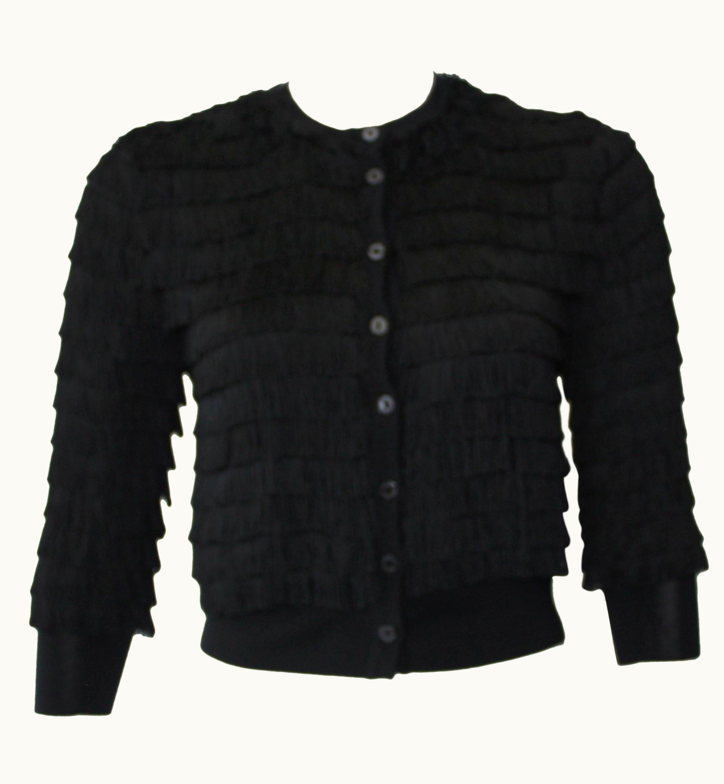 Dolce & Gabbana Dolce And Gabbana Special Edition Black Fringe Cardigan