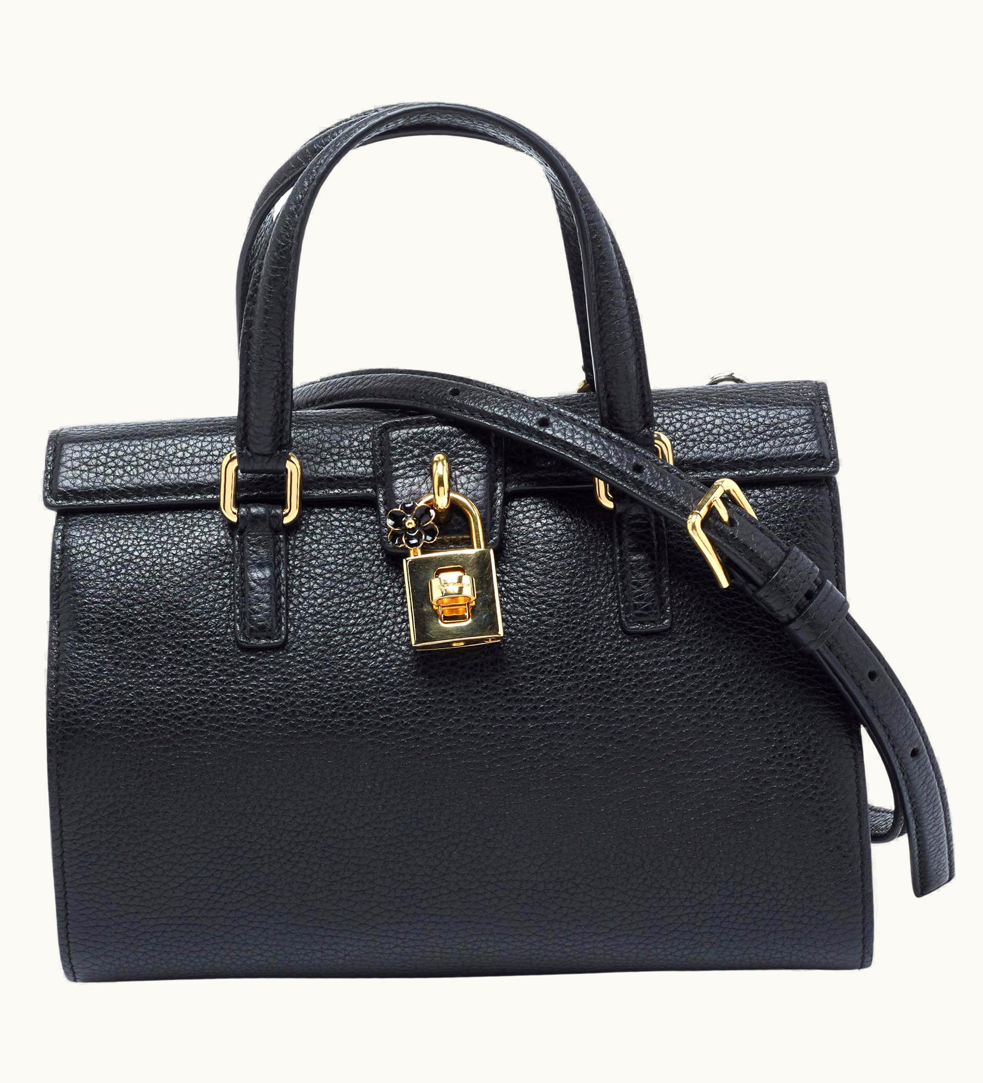 Dolce & Gabbana Dolce & Gabbana Black Leather Dolce Lady Tote