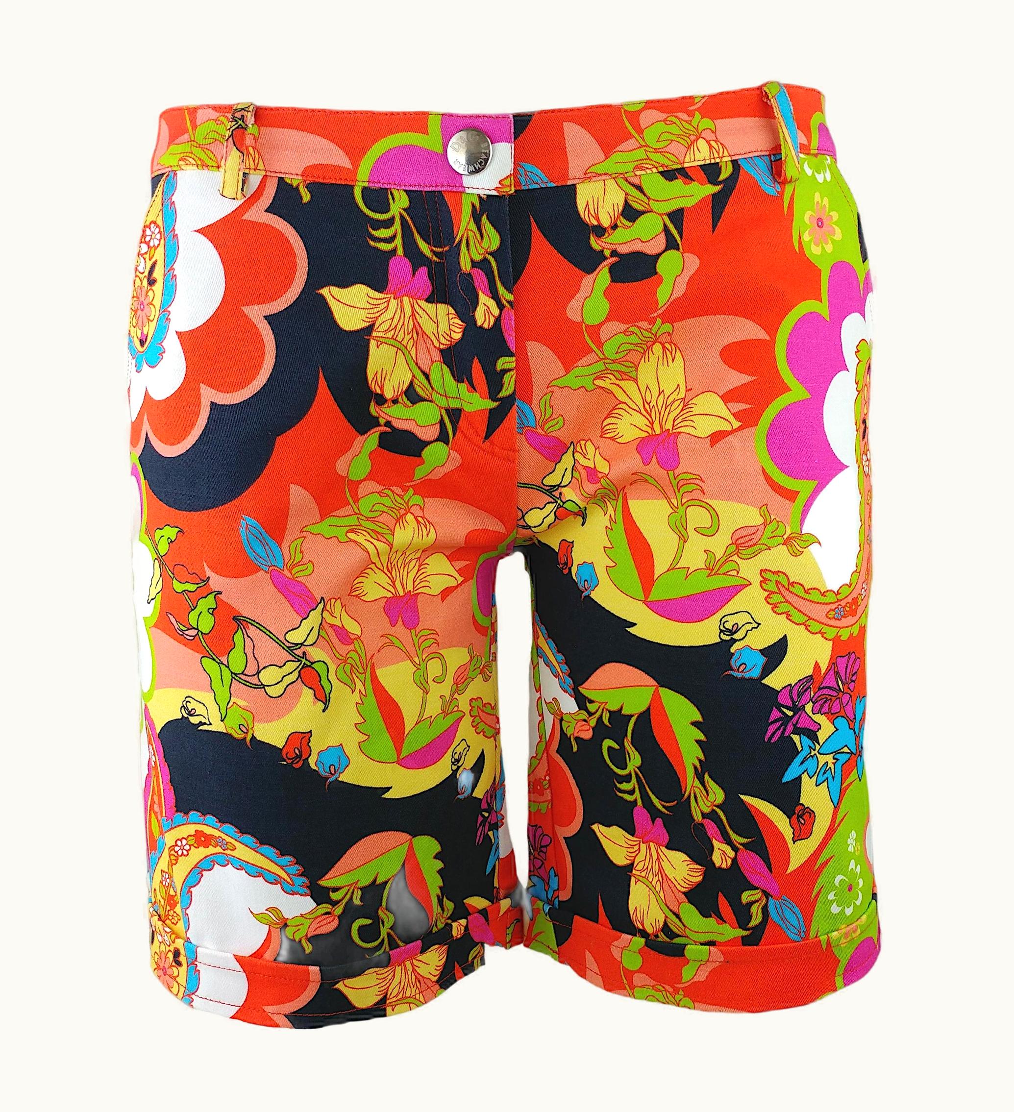 Dolce & Gabbana Dolce&Gabbana - Colorful Low Rise Bermuda Shorts With Floral Print