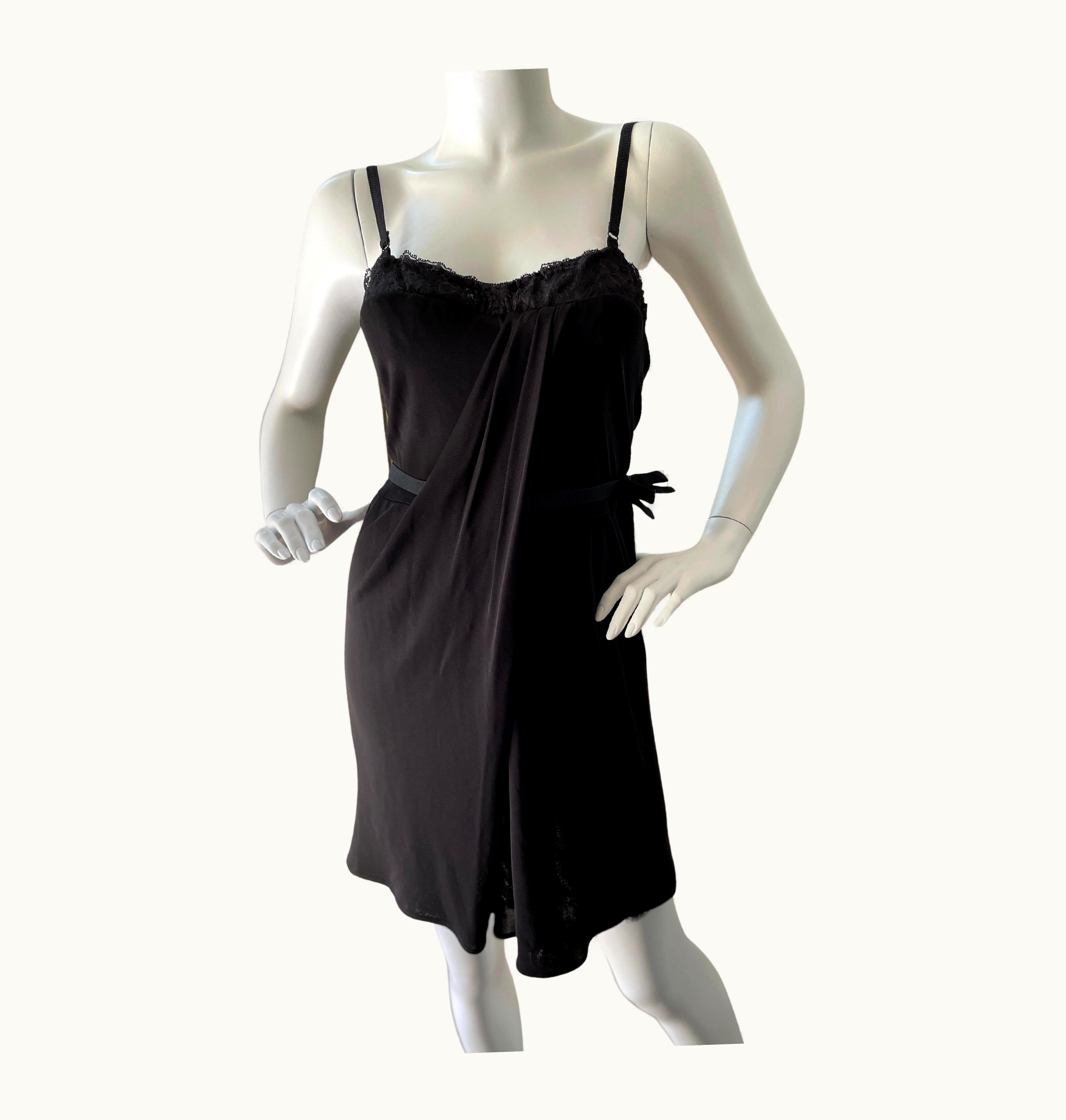 Dolce & Gabbana D&G By Dolce & Gabbana Vintage Black Cocktail Dress With Inner Corset Nwt