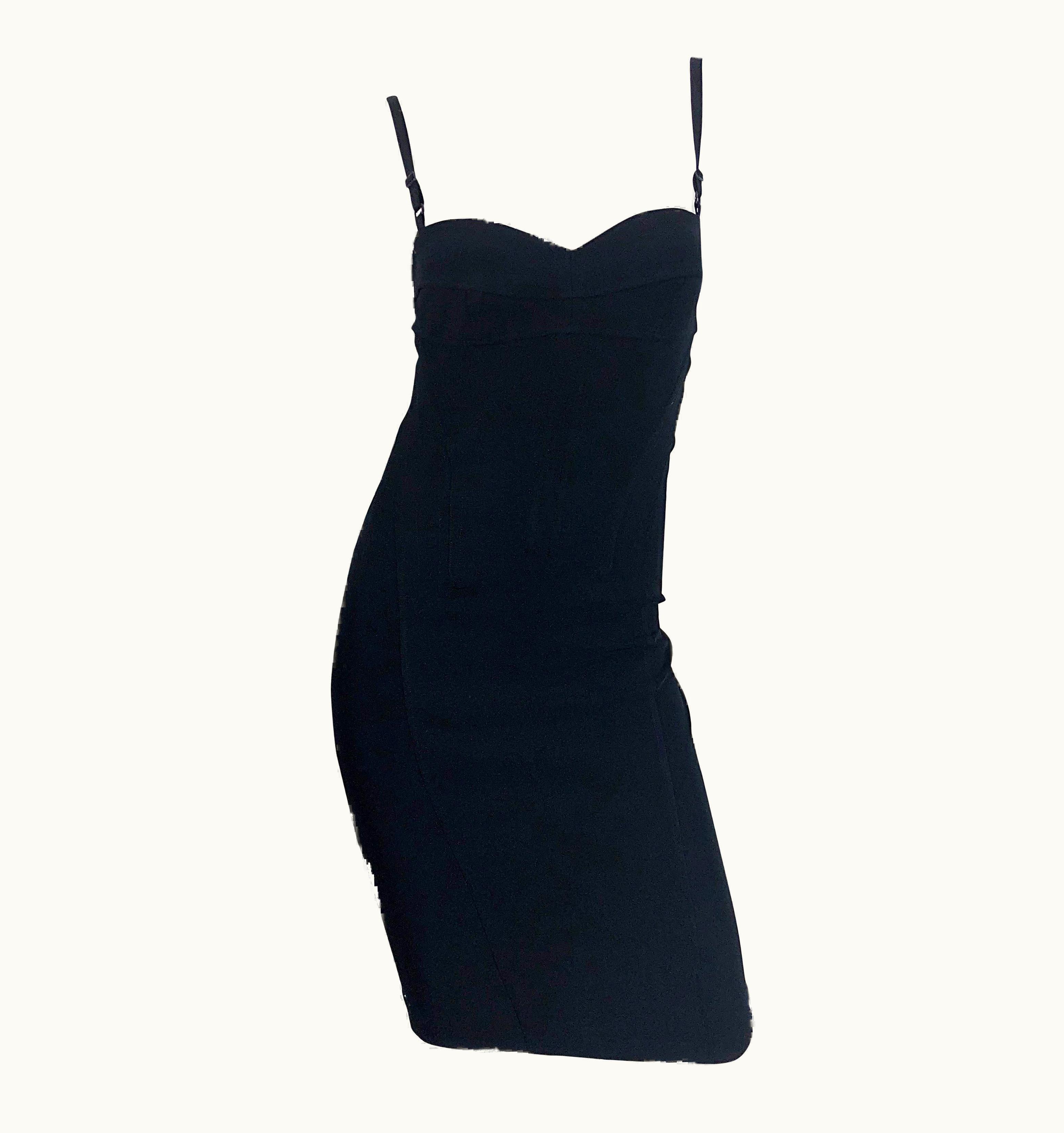 Dolce & Gabbana 1990s Dolce & Gabbana Black Corset Dress Us