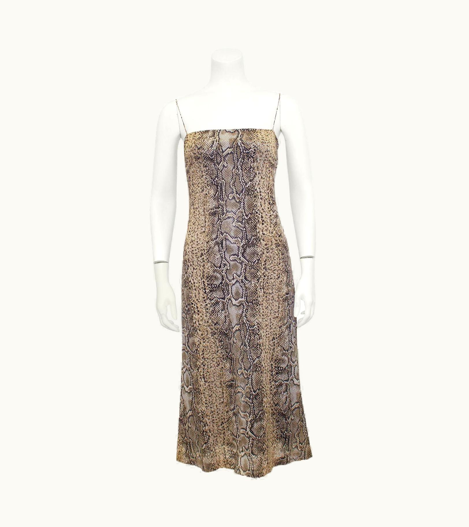 Dolce & Gabbana 1990s Dolce & Gabbana Snake Print Slip Dress