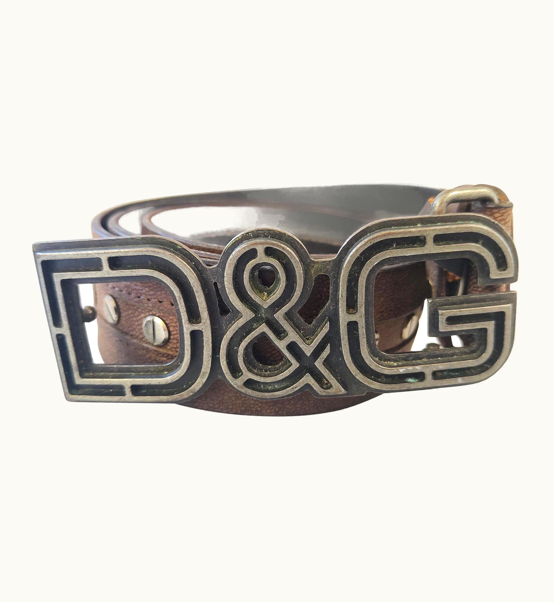 Dolce & Gabbana Dolce & Gabbana D&G Brown Belt With Studs