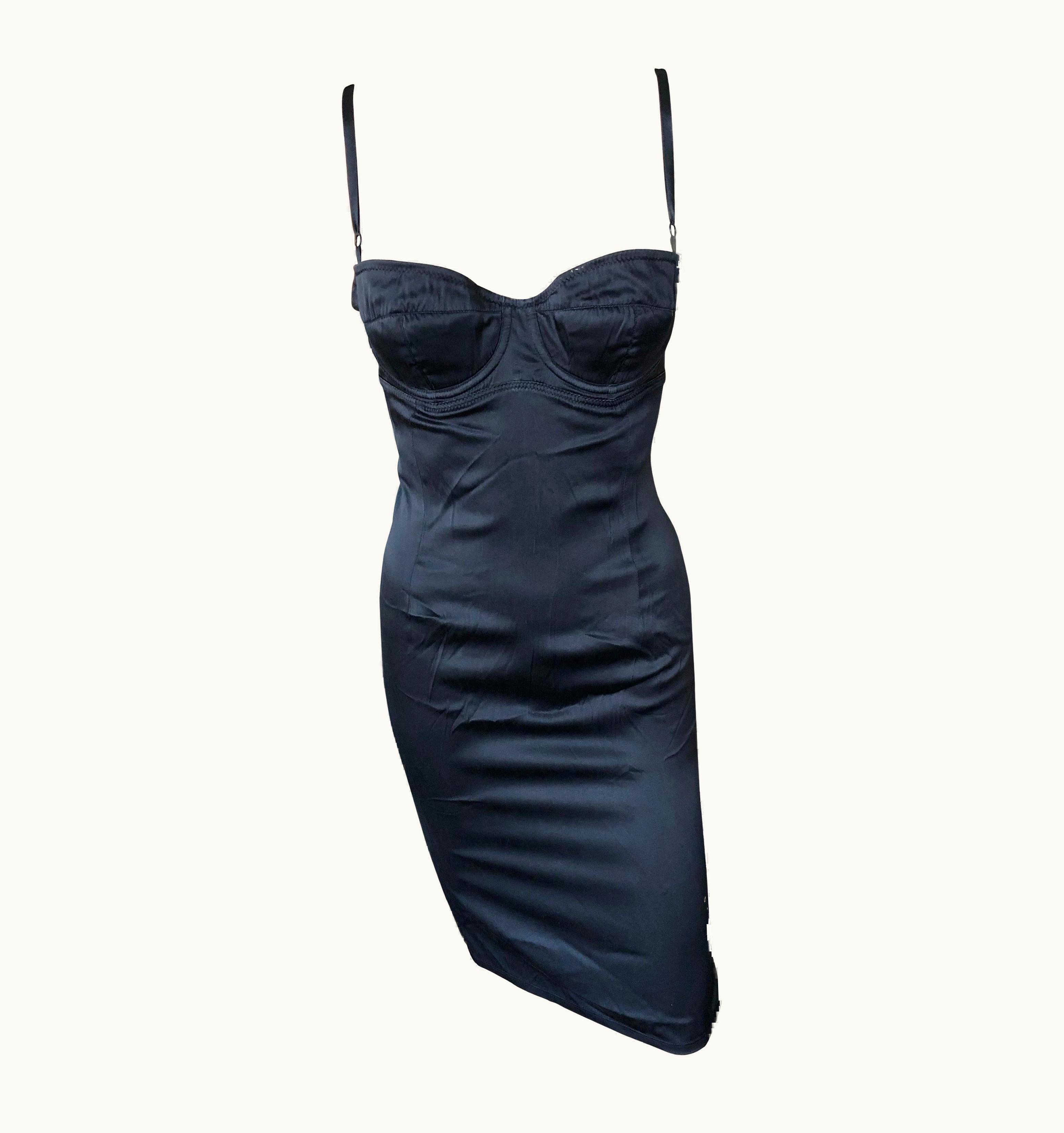 Dolce & Gabbana Dolce & Gabbana 1990' Vintage Bodycon Silk Black Dress