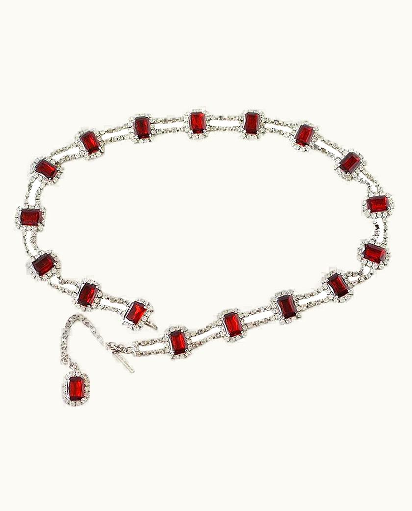 Dolce & Gabbana Dolce&Gabbana Belt Ruby And Swarovski Stones Adjustable Size