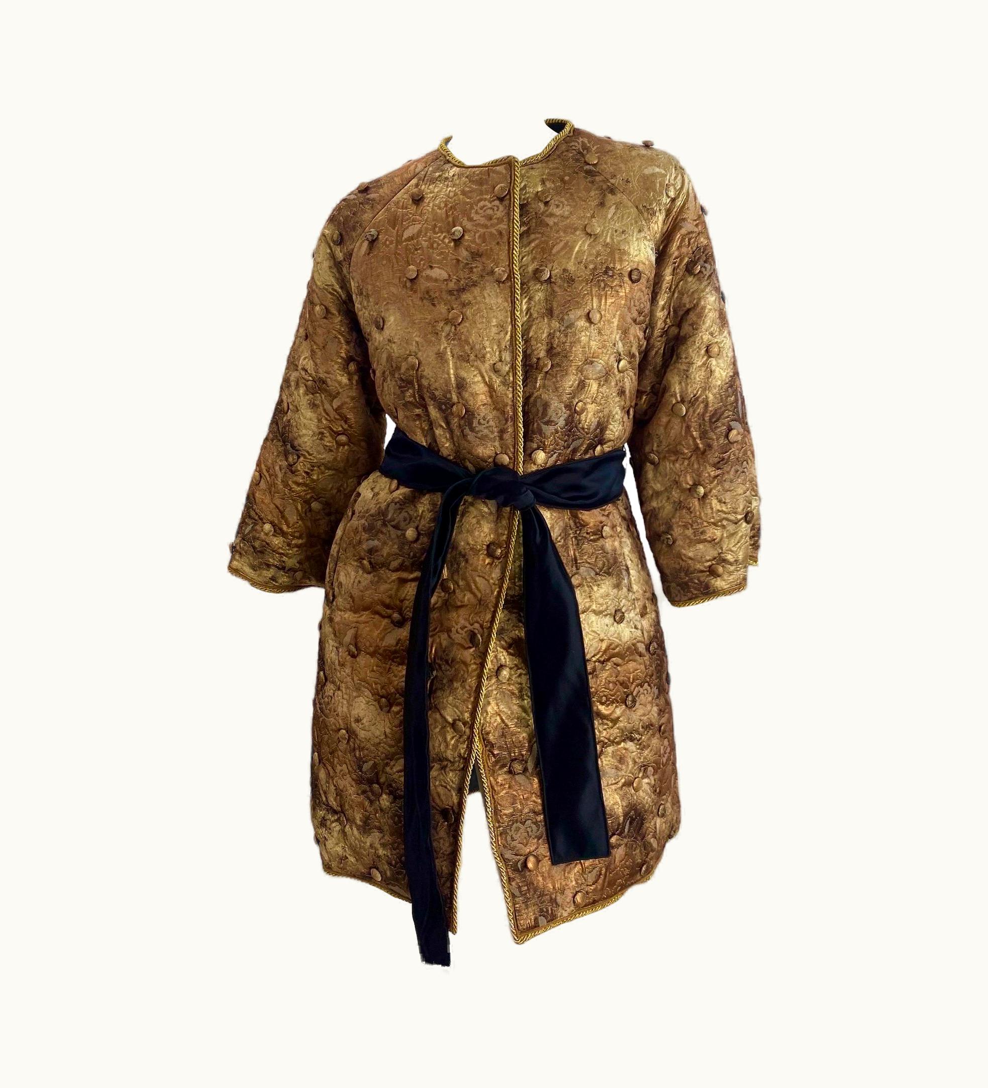 Dolce & Gabbana Dolce & Gabbana La Traviata Opera Quilted Brocade Coat Italian 40 - Us