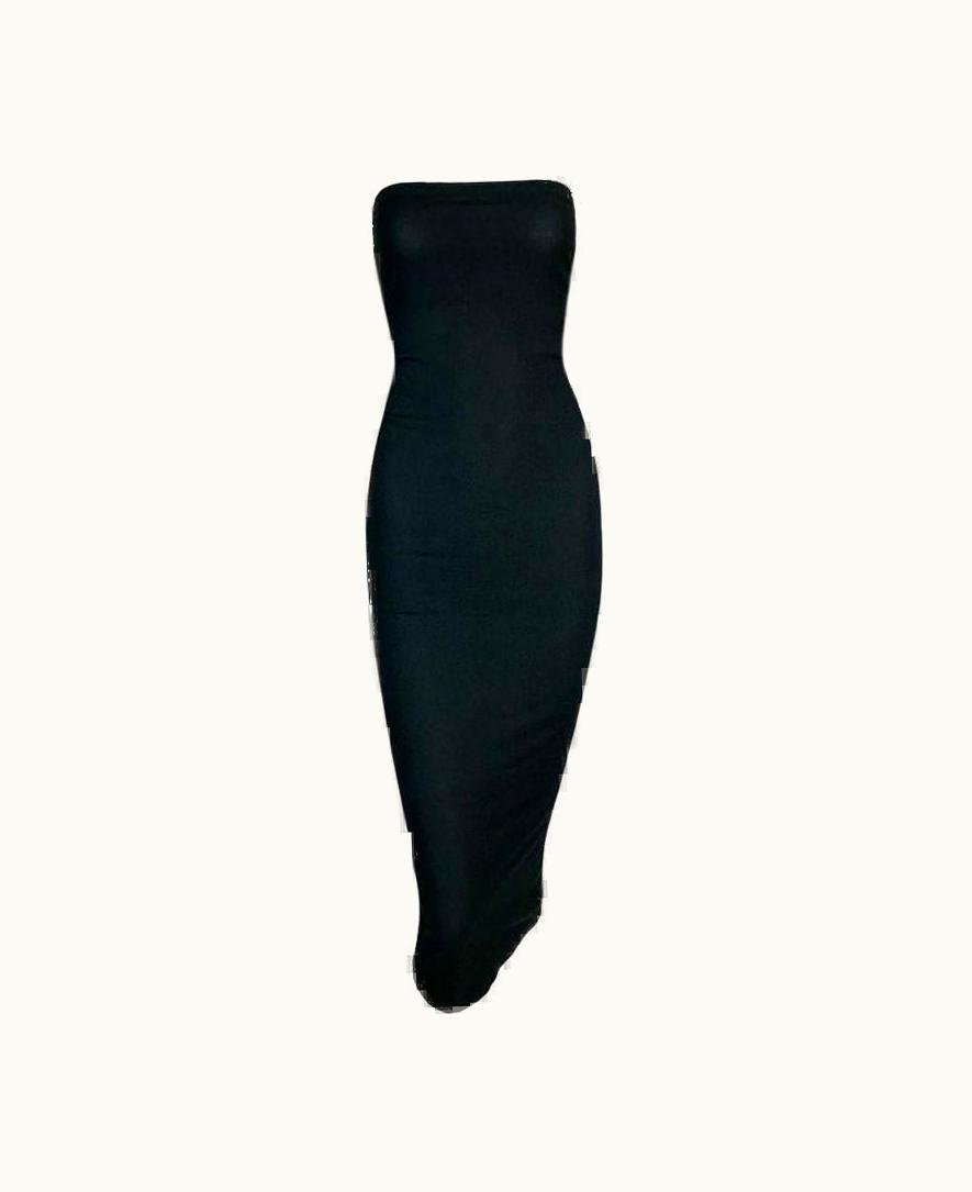 Dolce & Gabbana 1991 Dolce & Gabbana Thin Stretchy Bodycon Strapless Tube Dress