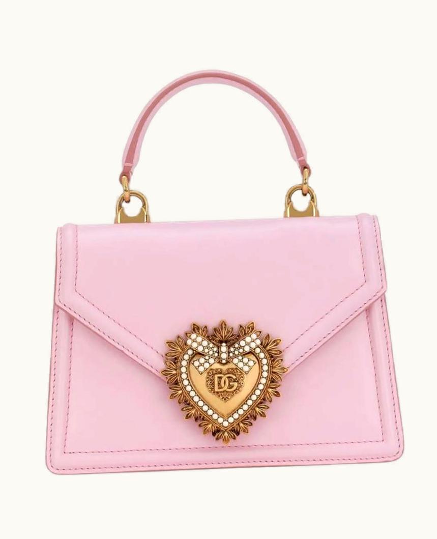 Dolce & Gabbana Dolce & Gabbana Pink Leather Devotion Handbag Shoulder Clutch Top Handle Bag