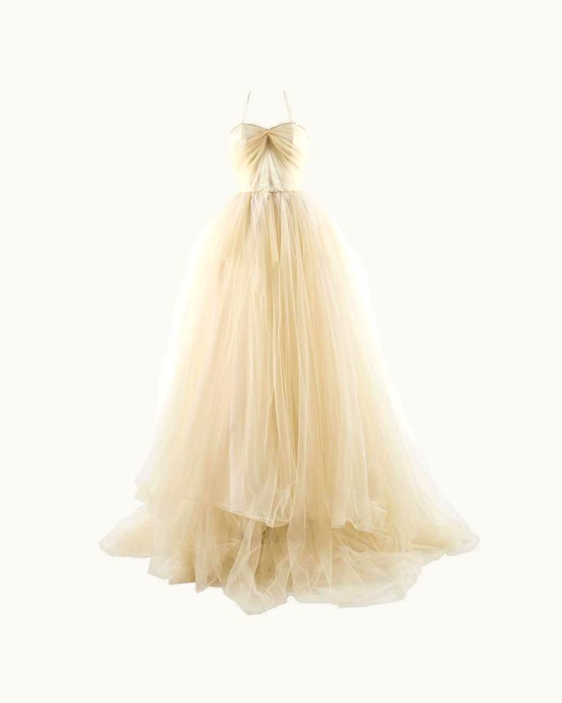 Dolce & Gabbana Dolce & Gabbana Autumn-Winter 1992 Ivory Tulle Halter Neck Gown