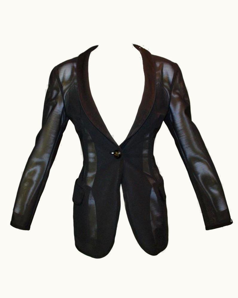 Dolce & Gabbana AW 1995 Dolce & Gabbana Runway Sheer Mesh Jacket