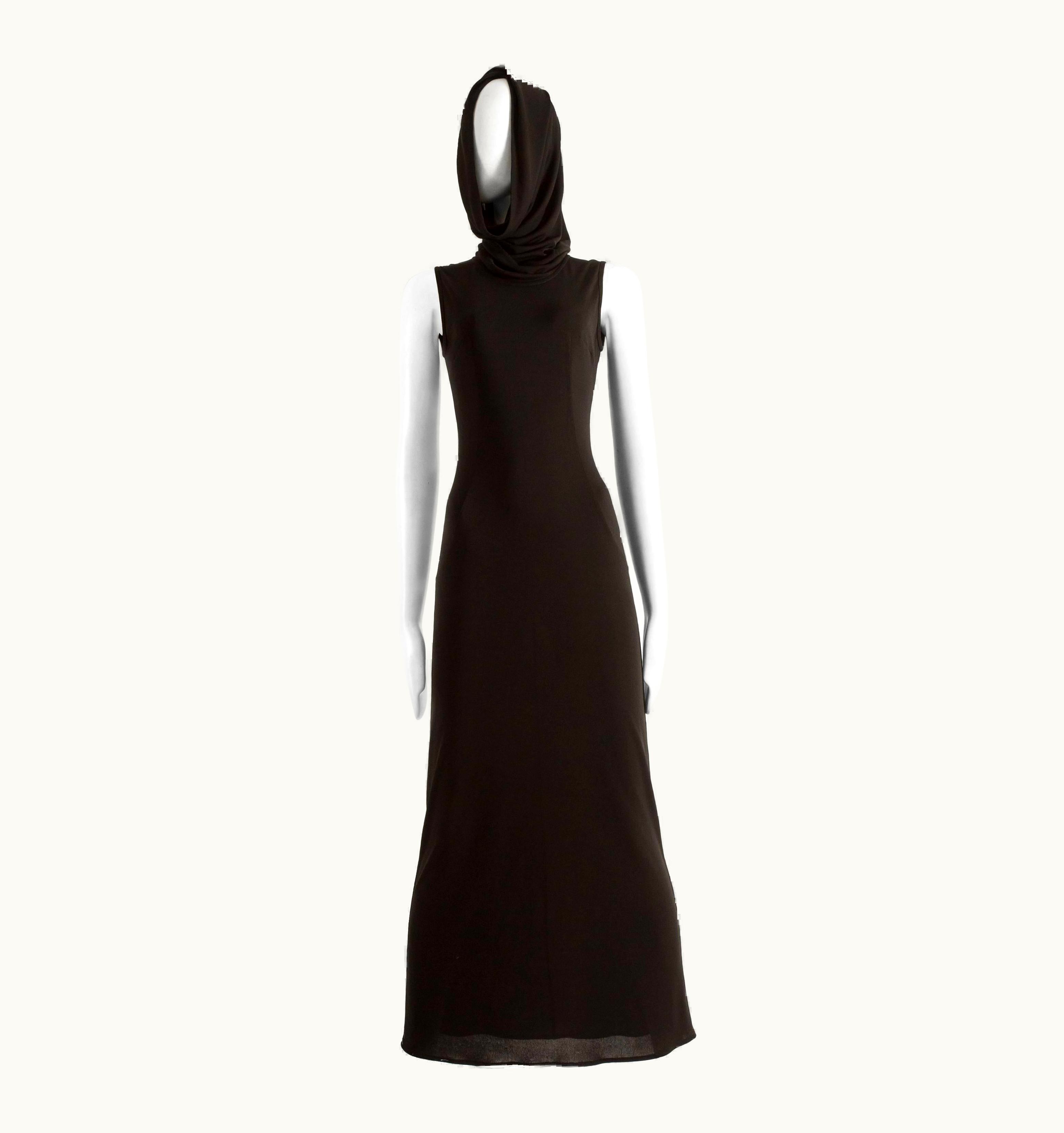 Dolce & Gabbana Dolce & Gabbana Spring-Summer 1996 Black Hooded Evening Dress