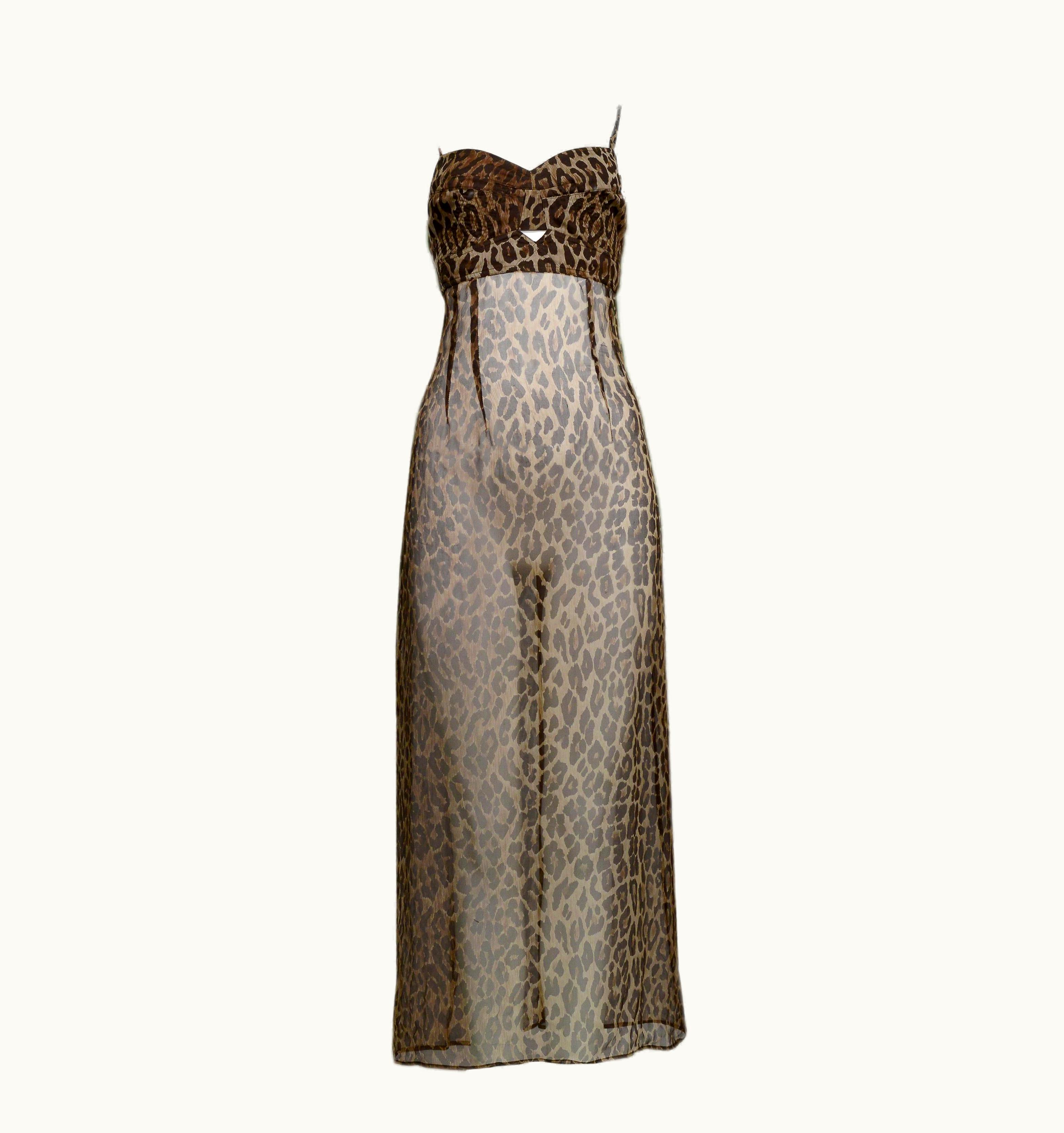 Dolce & Gabbana Vintage Dolce & Gabbana Iconic Leopard Slip Dress 1997