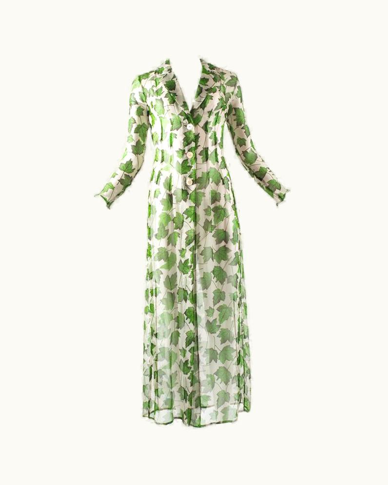 Dolce & Gabbana Dolce & Gabbana Spring-Summer 1997 Chiffon Dress With Foliage Print