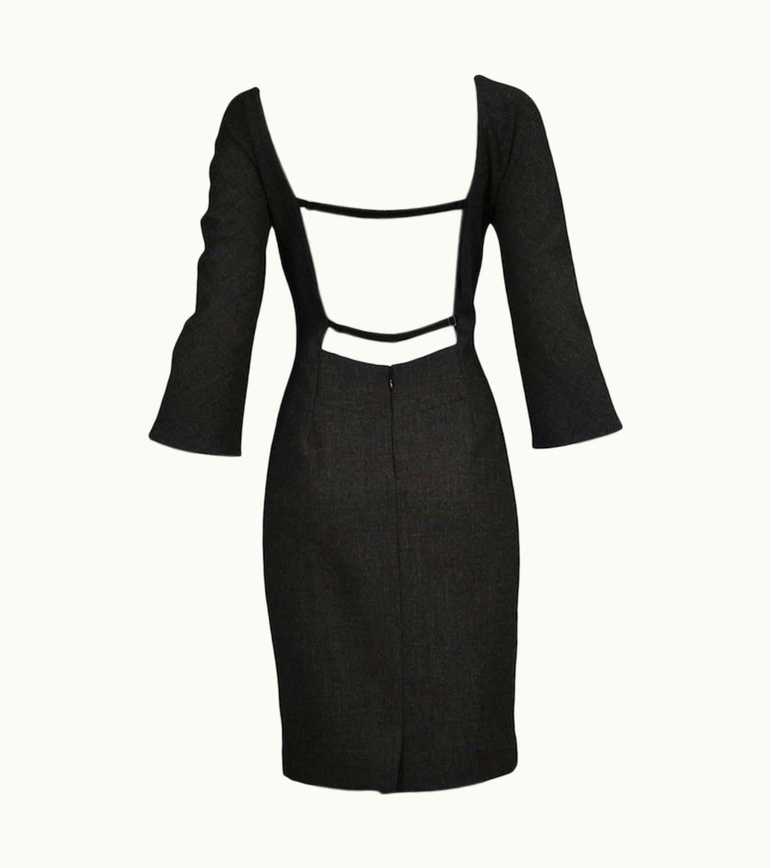 Dolce & Gabbana Dolce & Gabbana Grey Backless Dress 1998