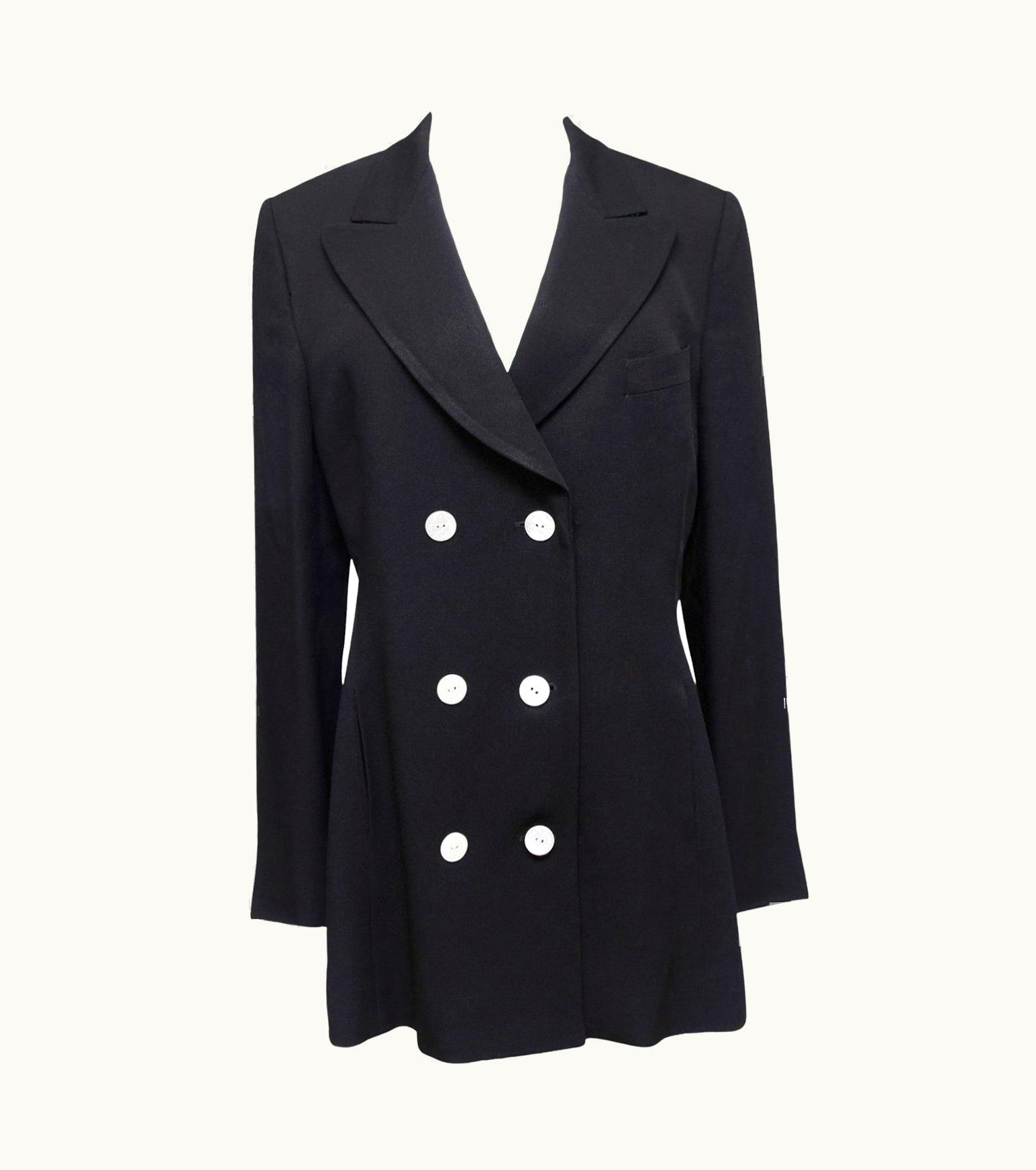 Dolce & Gabbana Dolce & Gabbana Black Blazer Double Breasted Jacket Coat