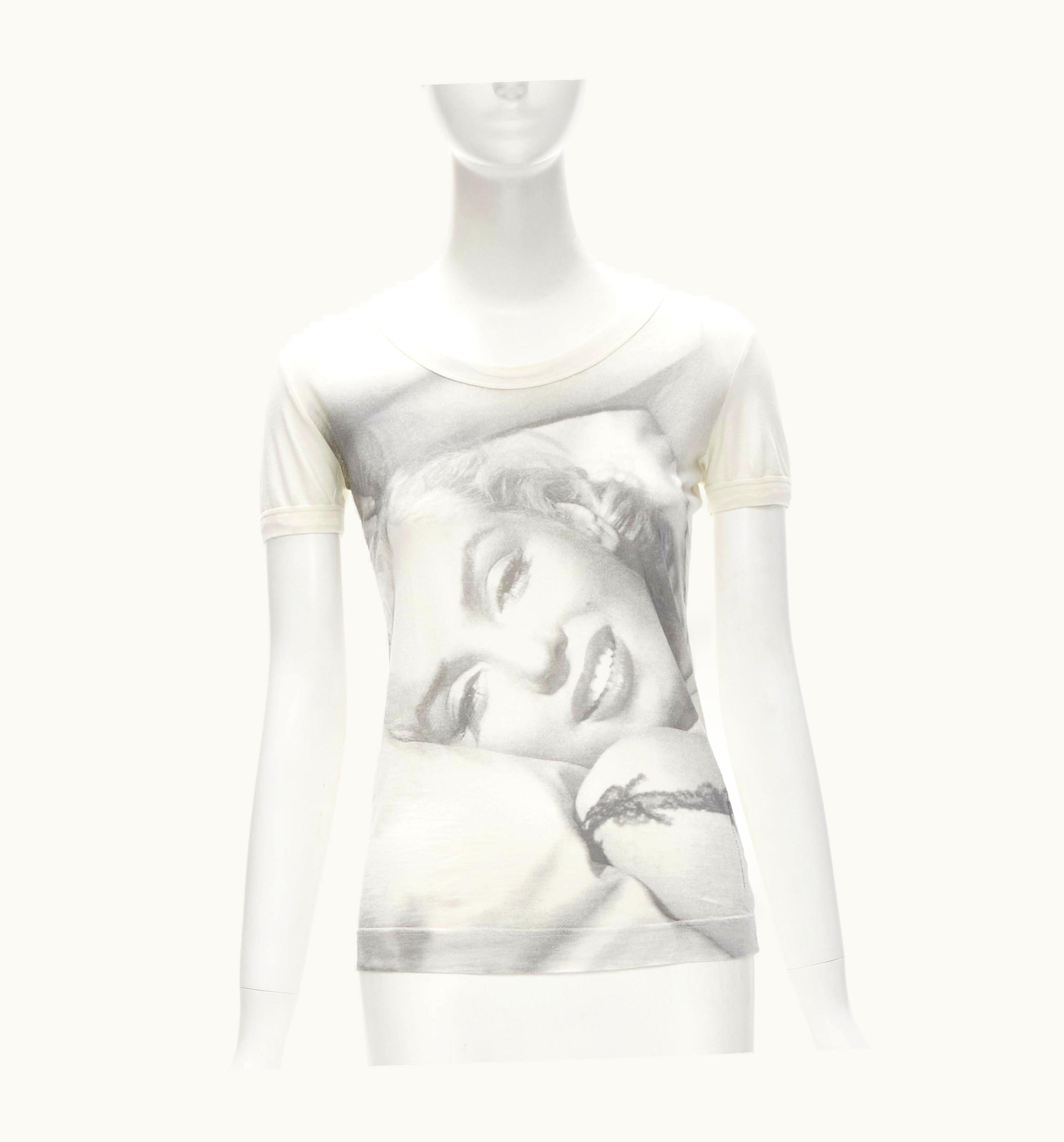 Dolce & Gabbana Dolce Gabbana Vintage Marilyn Monroe Y2k Photo Print Cotton Tshirt