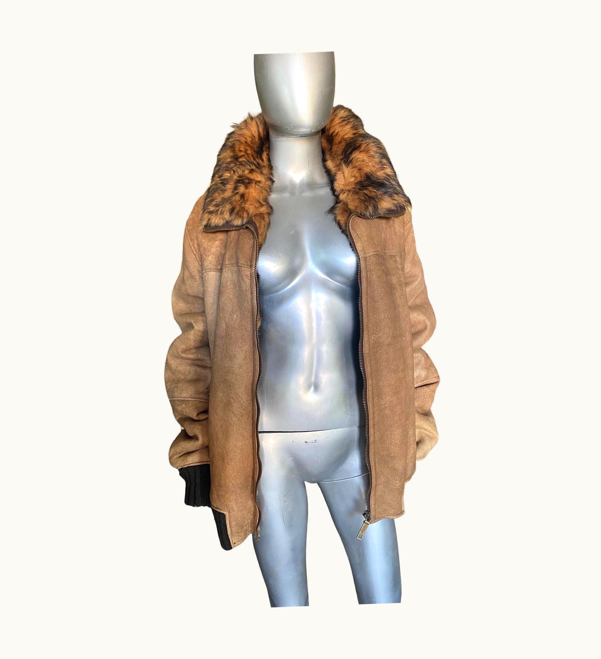 Dolce & Gabbana Dolce & Gabbana Suede And Sheepskin Fur Jacket Unisex Never Worn